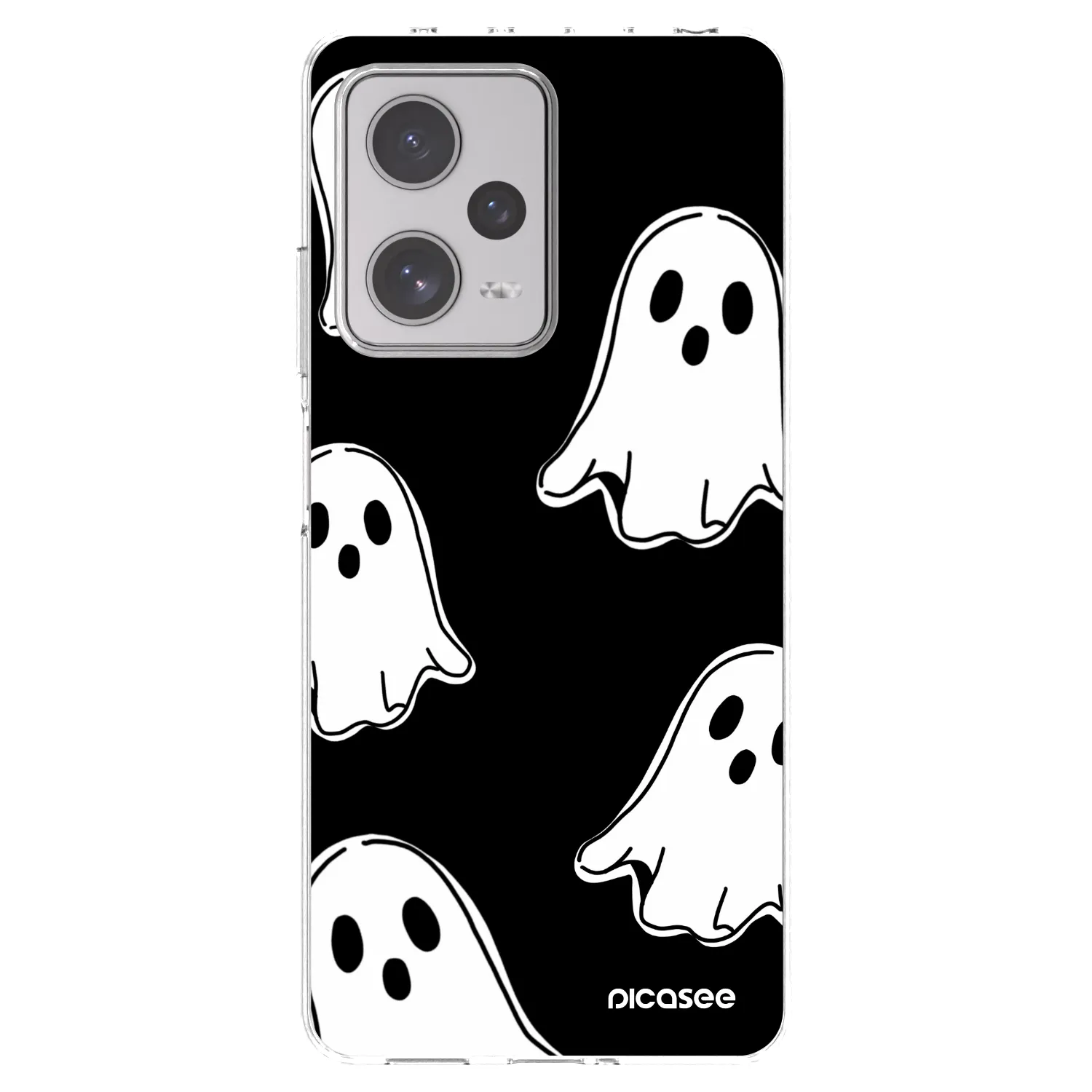 Picasee silikonska prozirna maskica za Xiaomi Redmi Note 12 Pro+ 5G - Black ghosts