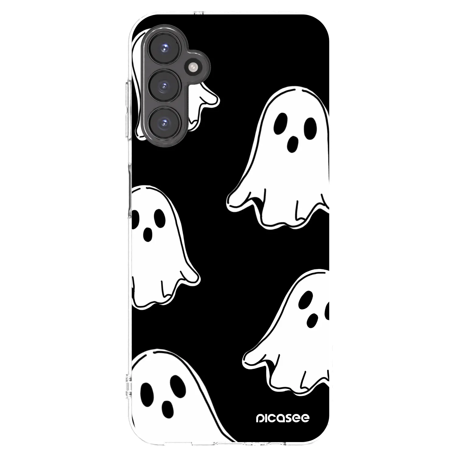Picasee silikonska prozirna maskica za Samsung Galaxy A14 5G A146P - Black ghosts