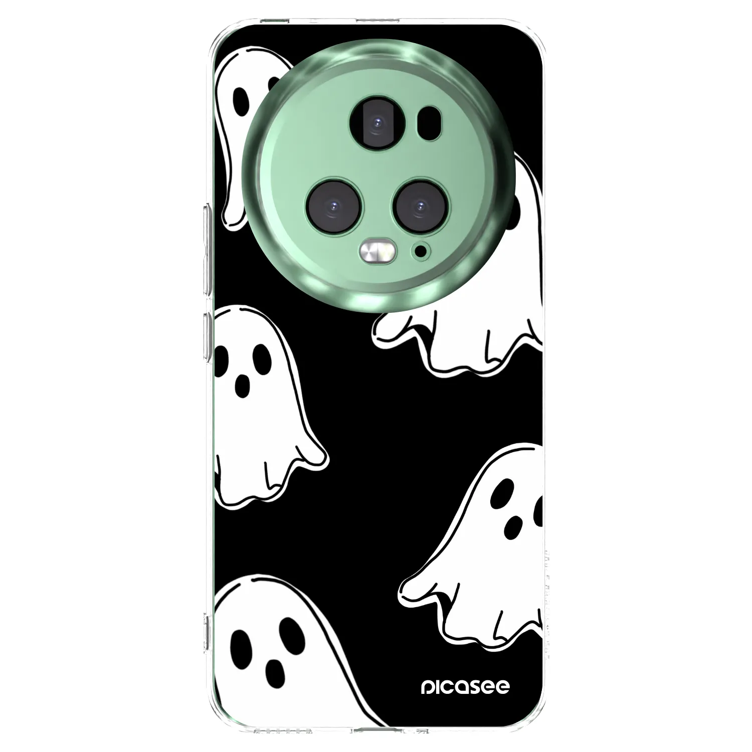 Picasee silikonska prozirna maskica za Honor Magic5 Pro - Black ghosts