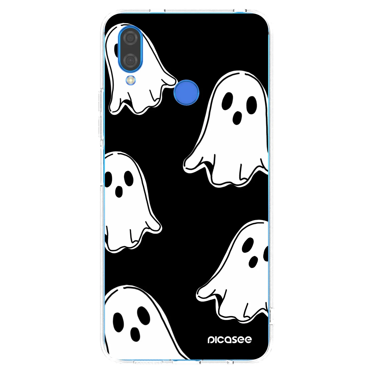 Picasee silikonska prozirna maskica za Huawei Nova 3i - Black ghosts
