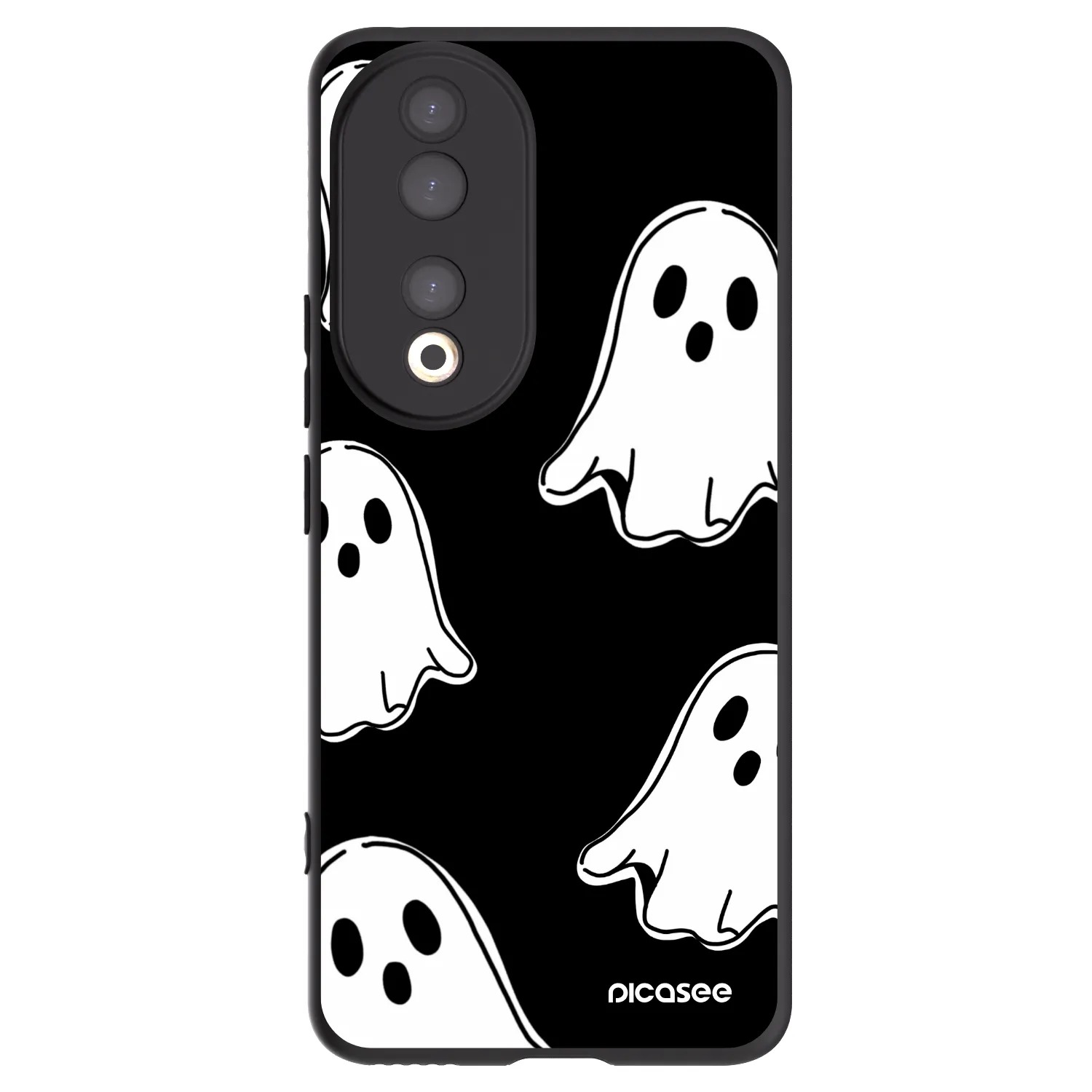 Picasee crna silikonska maskica za Honor 90 5G - Black ghosts