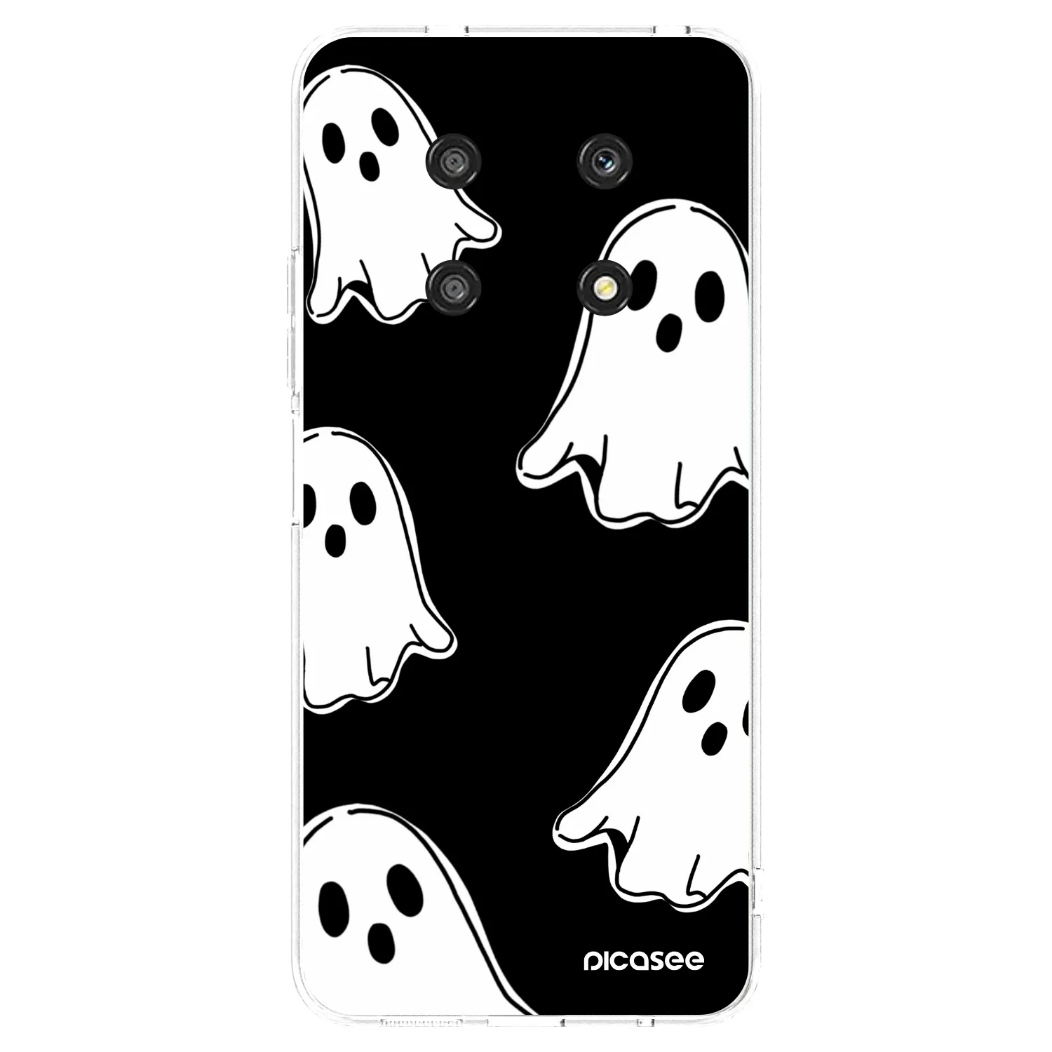 Picasee silikonska prozirna maskica za Honor Magic4 Lite 5G - Black ghosts