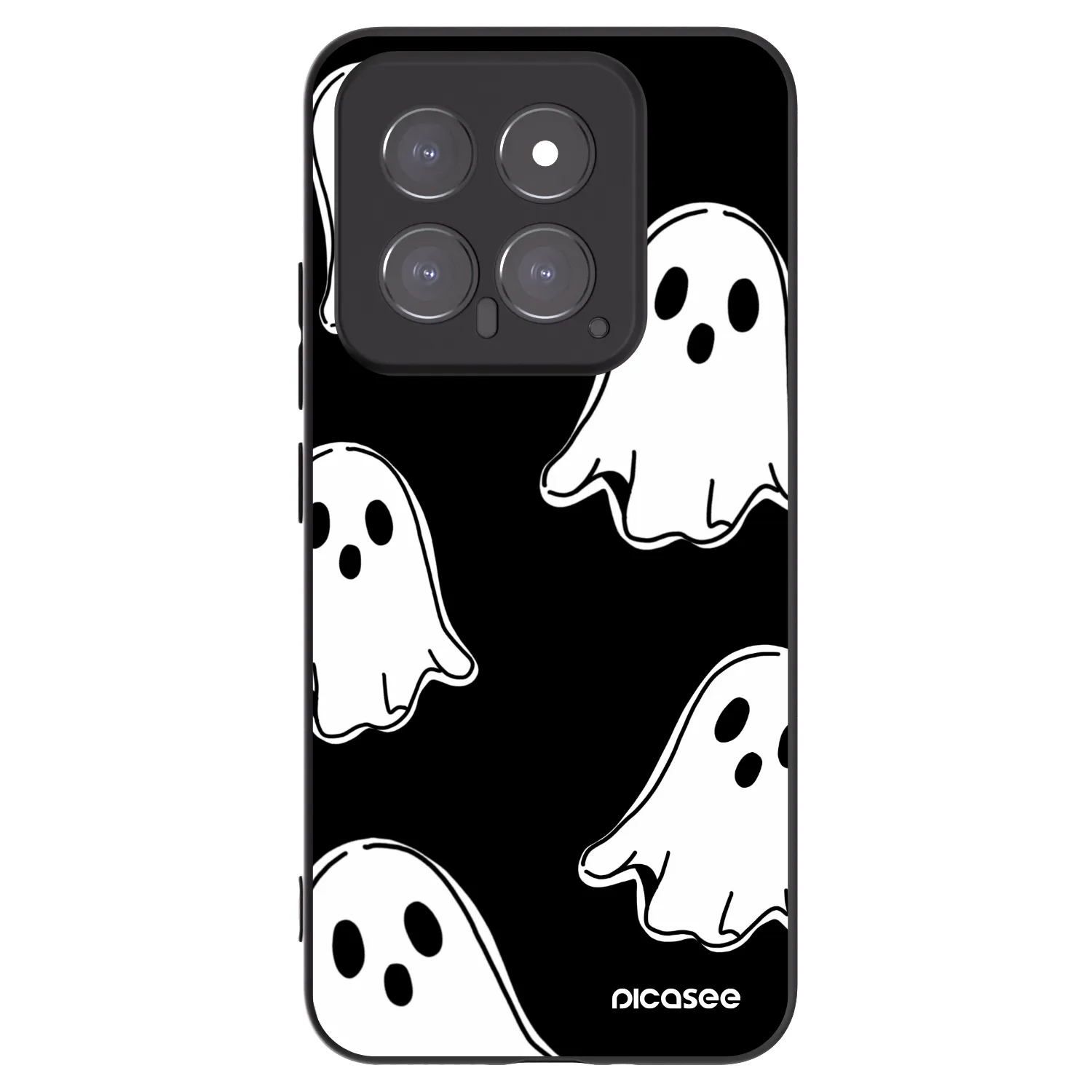 Picasee crna silikonska maskica za Xiaomi 14 - Black ghosts