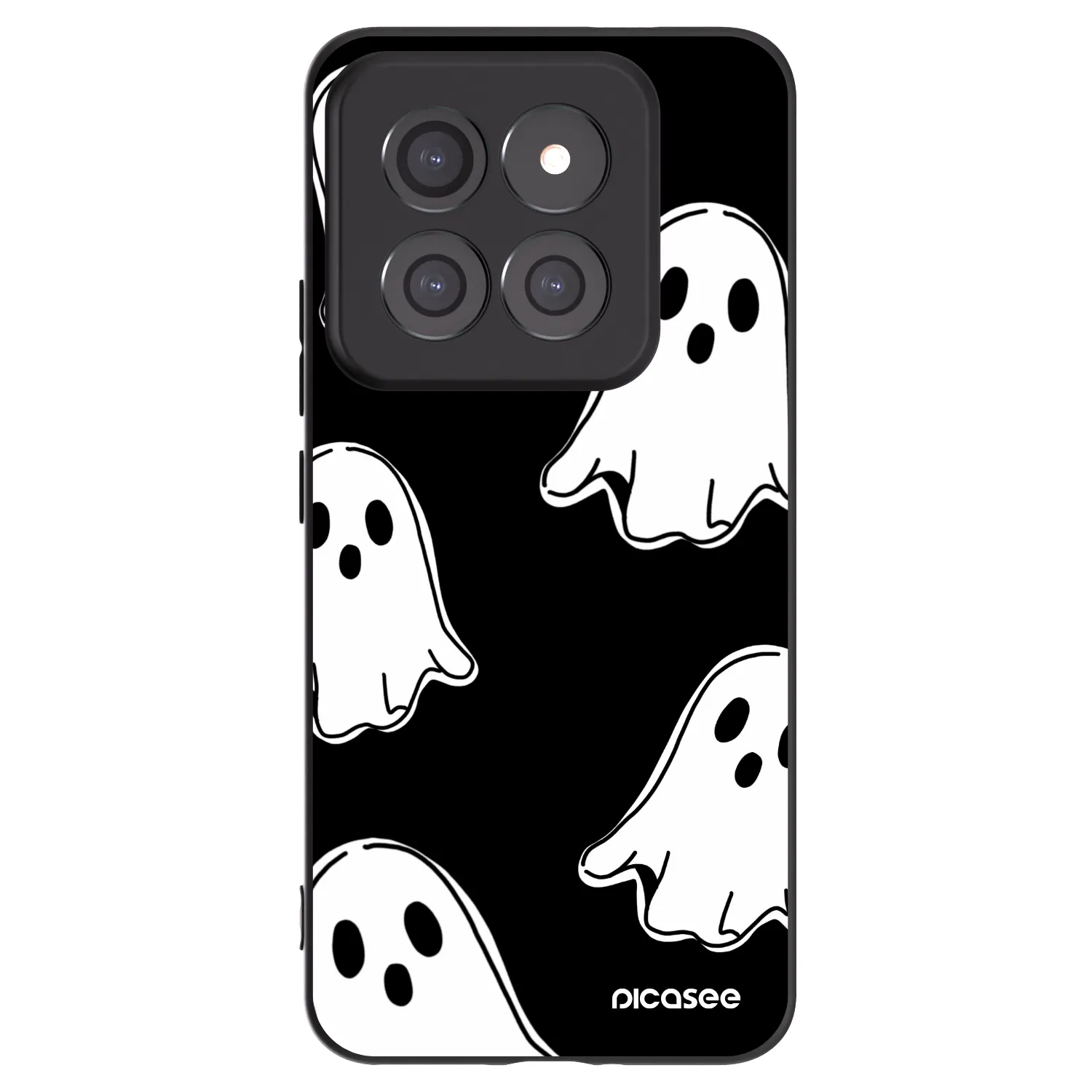 Picasee crna silikonska maskica za Xiaomi 14 Pro - Black ghosts