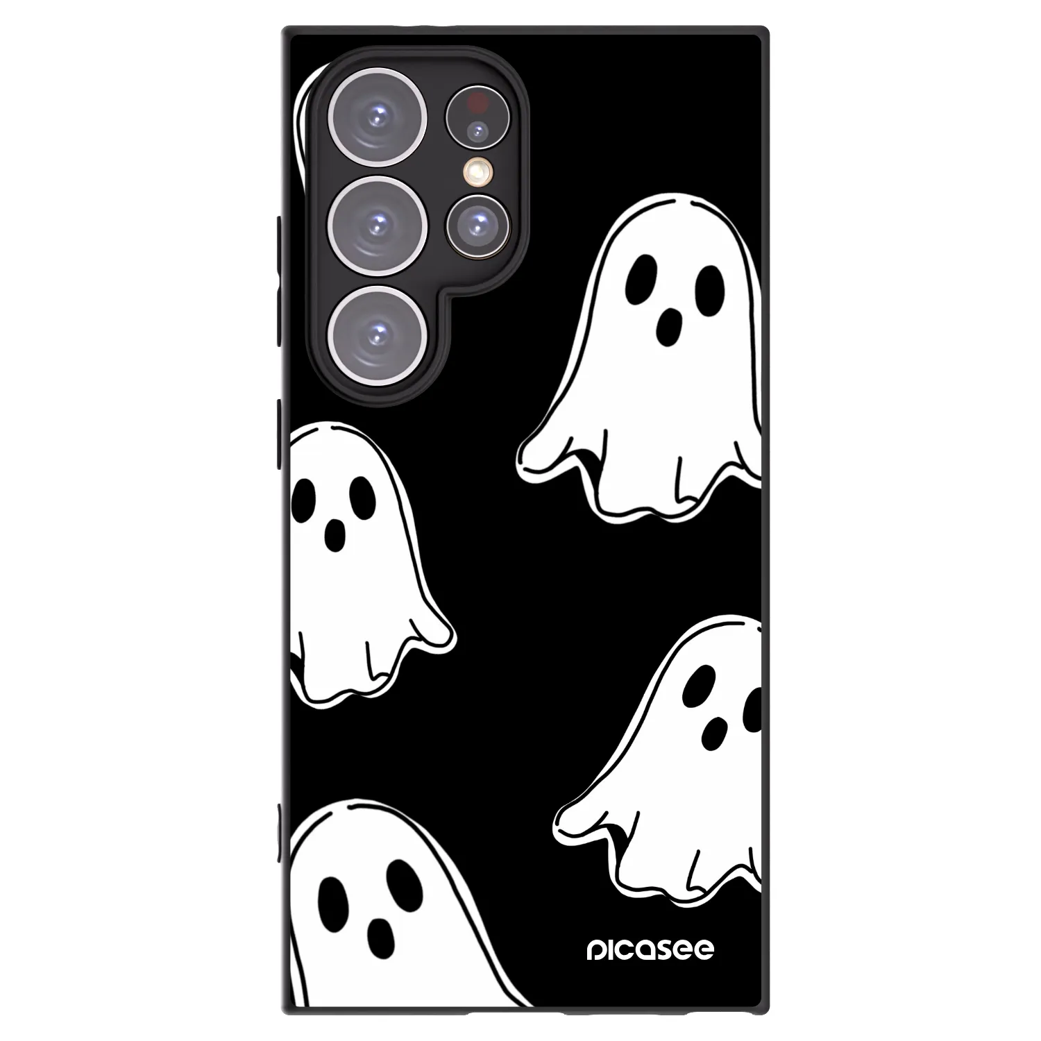 Picasee crna silikonska maskica za Samsung Galaxy S24 Ultra S928B 5G - Black ghosts
