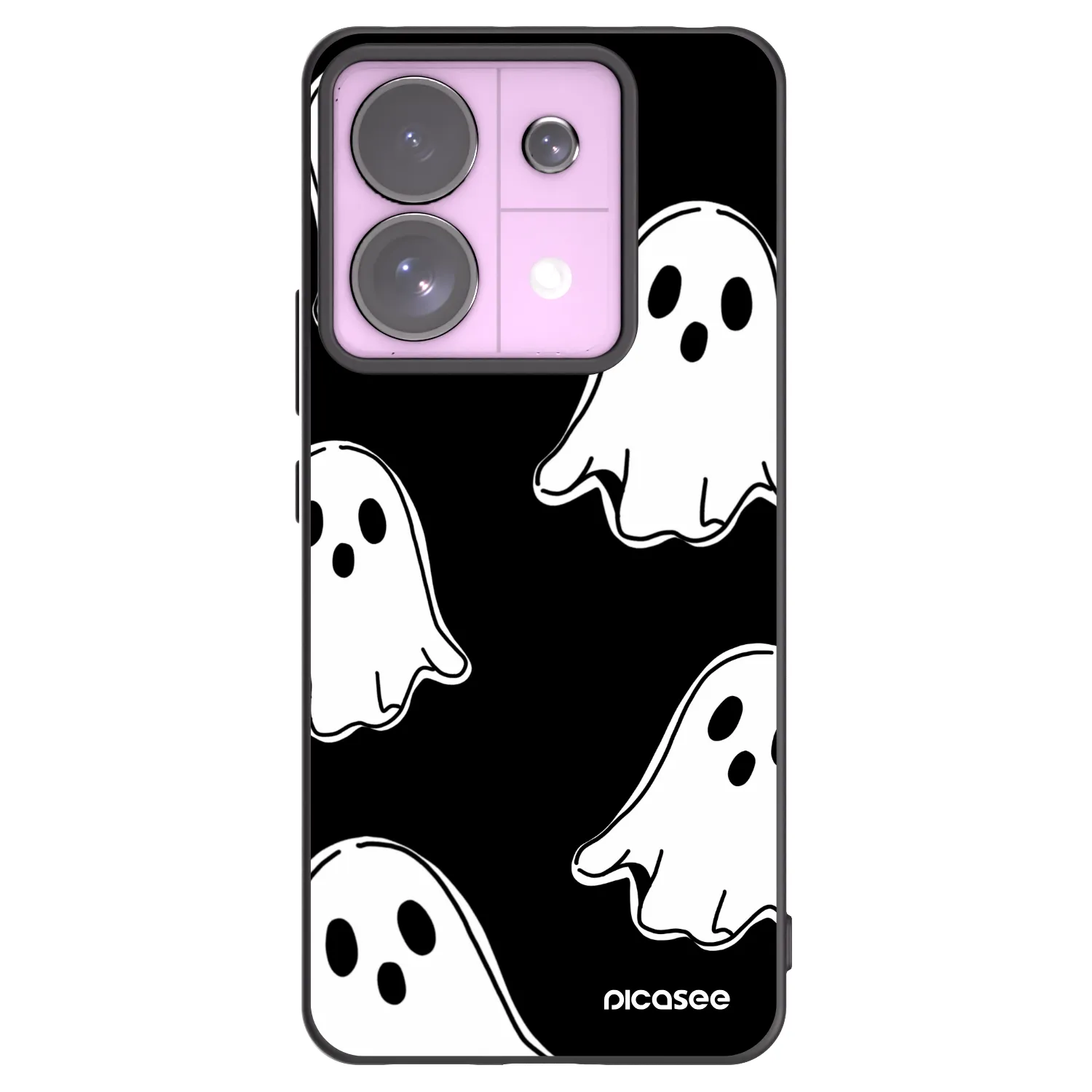 Picasee crna silikonska maskica za Xiaomi Redmi Note 13 Pro 5G - Black ghosts