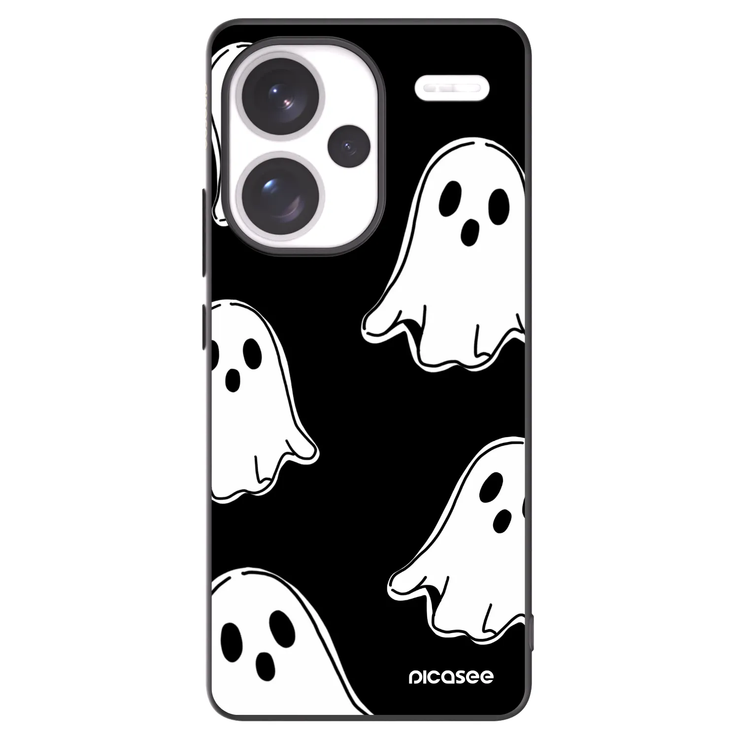 Picasee crna silikonska maskica za Xiaomi Redmi Note 13 Pro+ 5G - Black ghosts