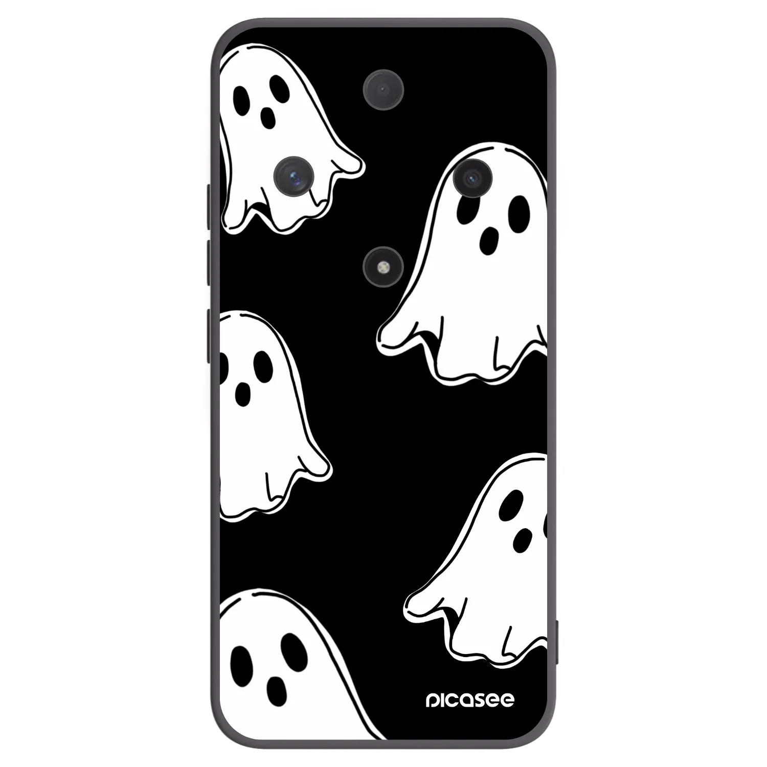 Picasee crna silikonska maskica za Honor Magic6 Lite 5G - Black ghosts