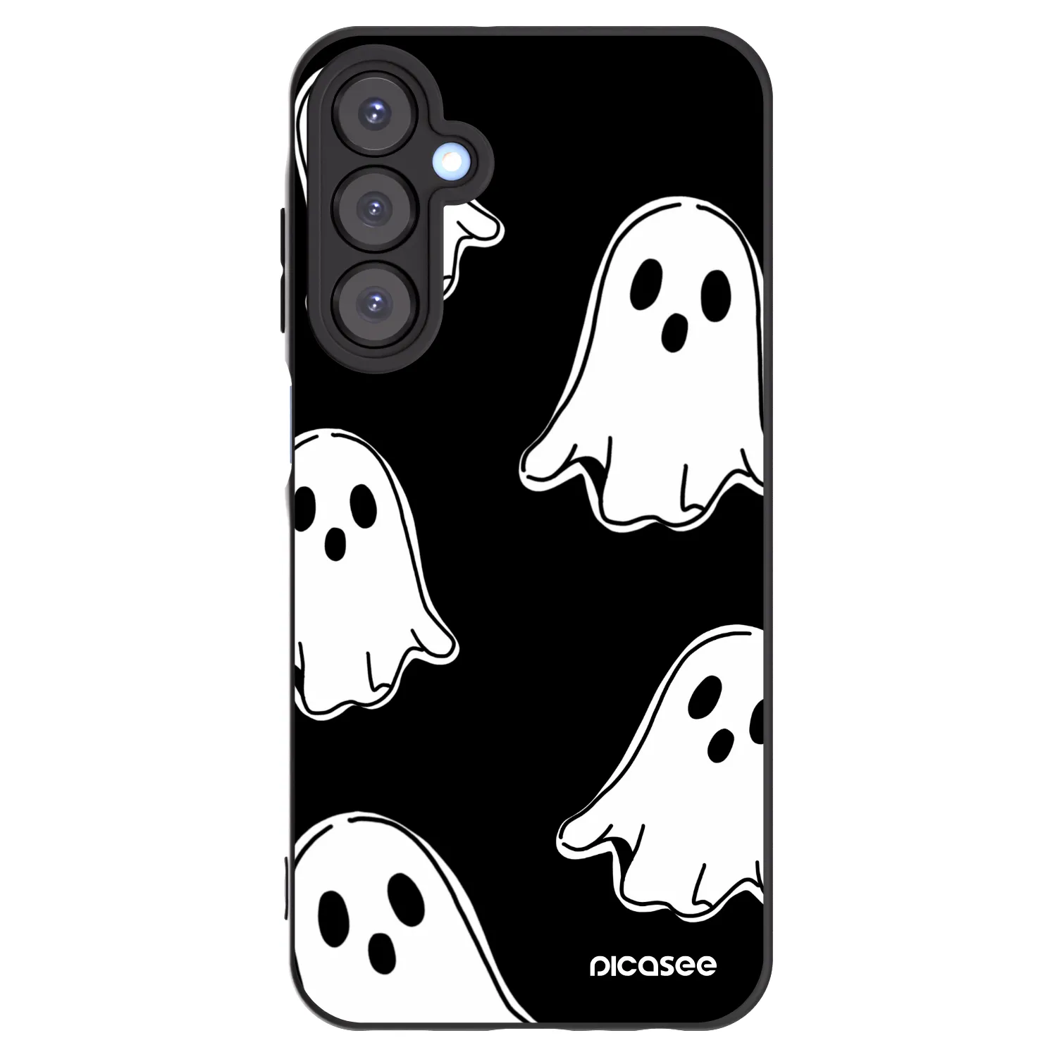 Picasee crna silikonska maskica za Samsung Galaxy A25 A256B 5G - Black ghosts