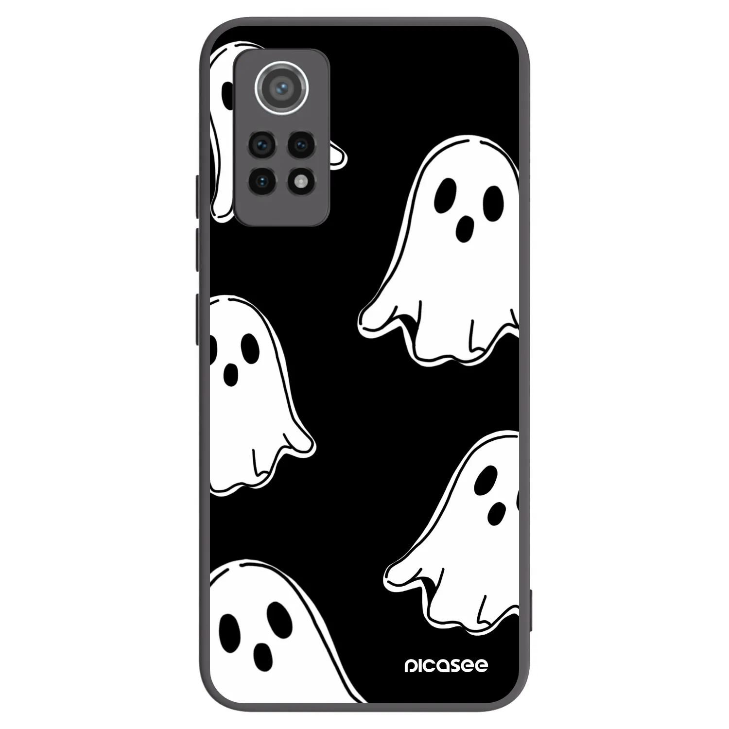 Picasee crna silikonska maskica za Xiaomi Redmi Note 12 Pro 4G - Black ghosts