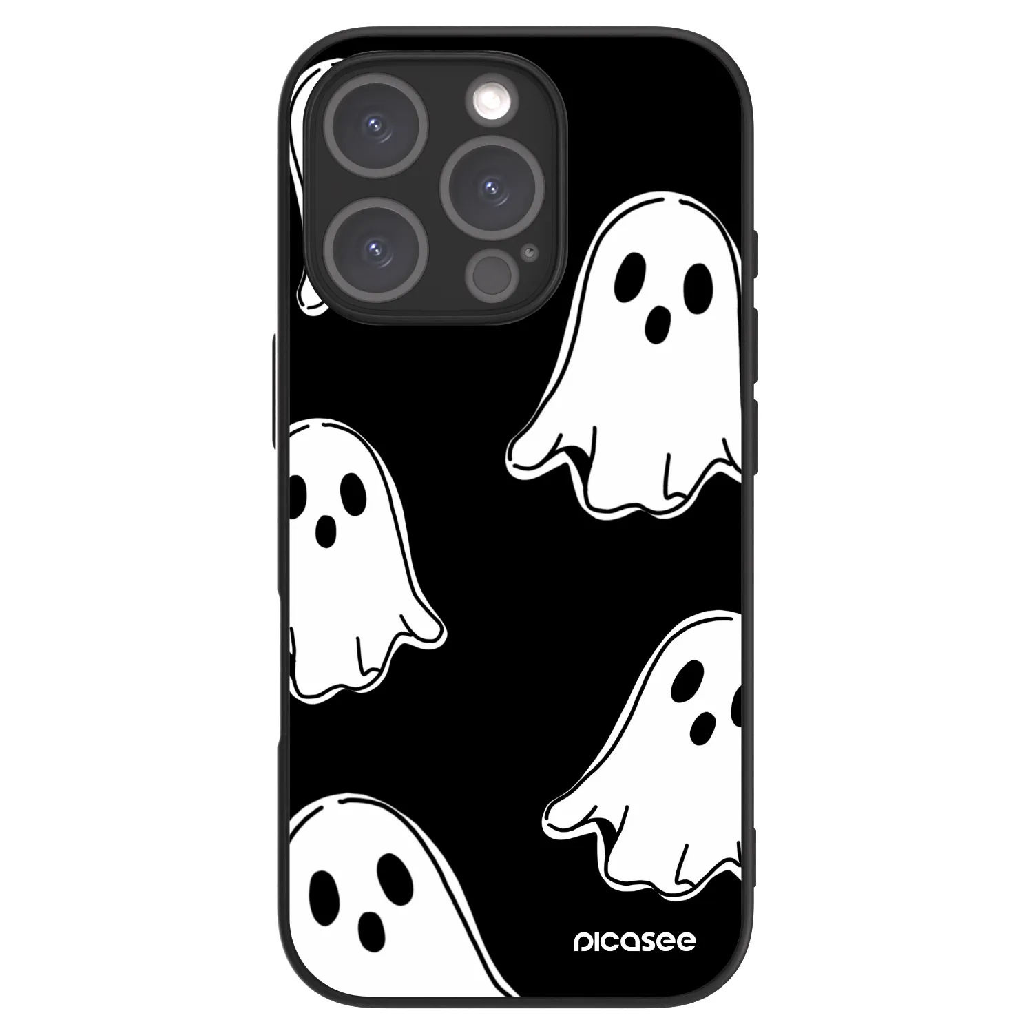 Picasee ULTIMATE CASE MagSafe za Apple iPhone 16 Pro - Black ghosts