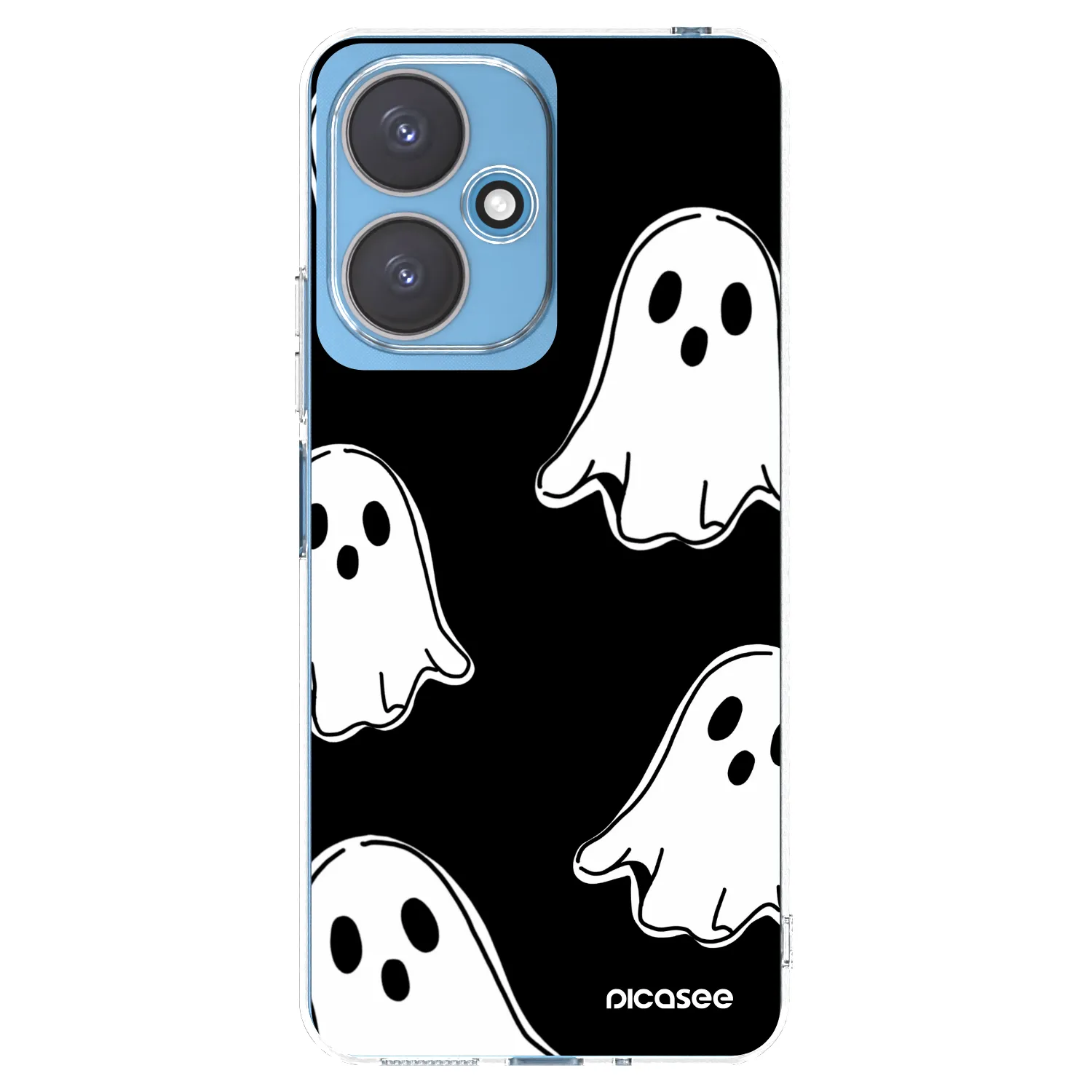 Picasee silikonska prozirna maskica za Xiaomi Redmi 13C 5G - Black ghosts