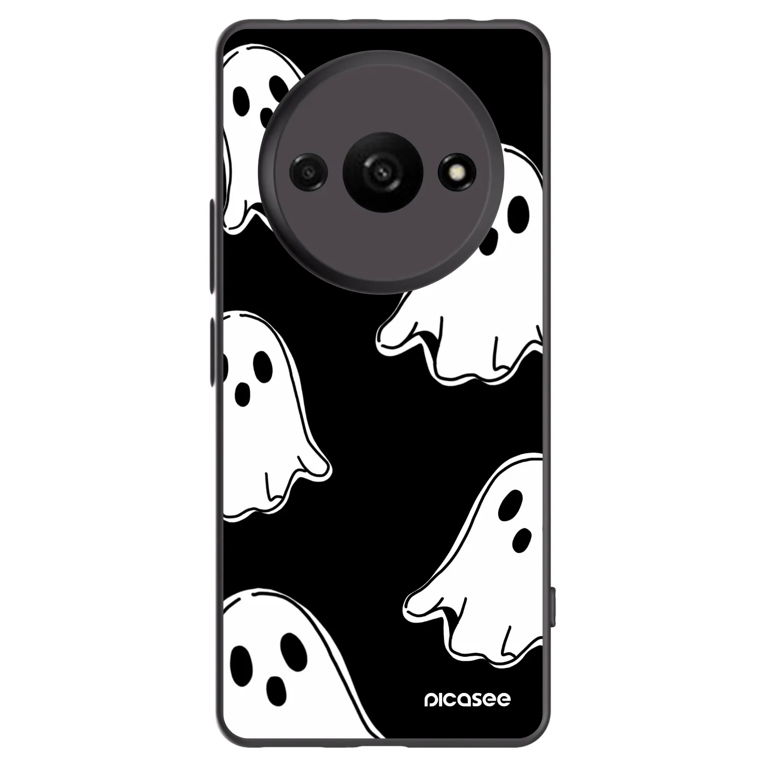 Picasee crna silikonska maskica za Xiaomi Redmi A3 - Black ghosts