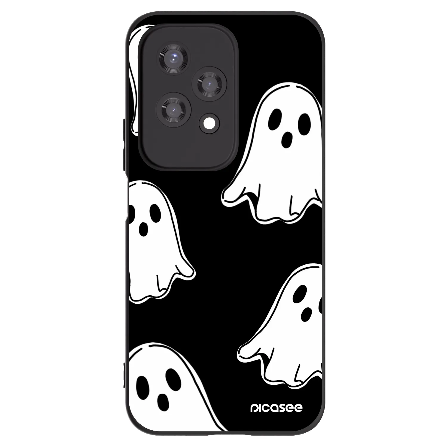 Picasee crna silikonska maskica za Honor 200 Lite - Black ghosts