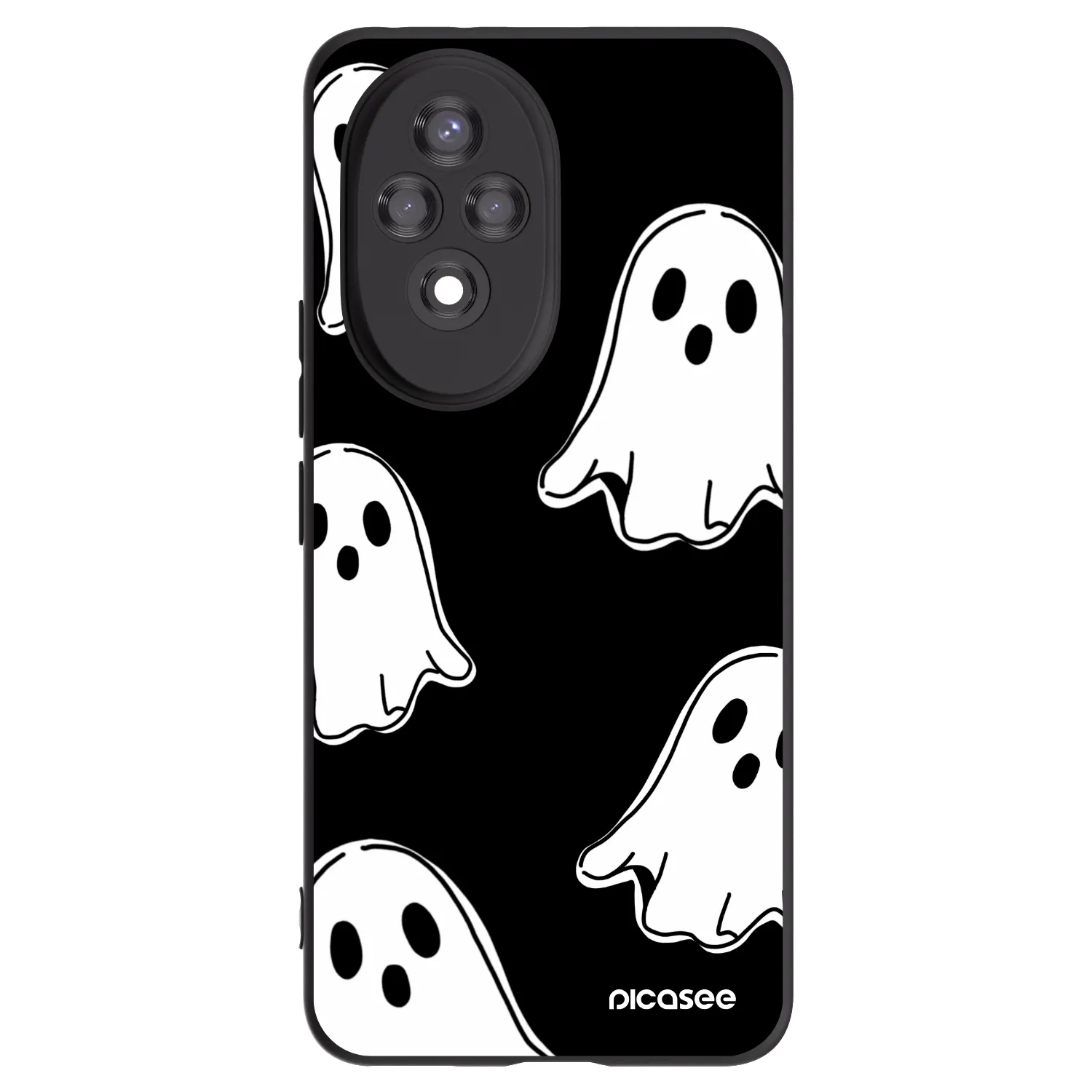 Picasee crna silikonska maskica za Honor 200 5G - Black ghosts