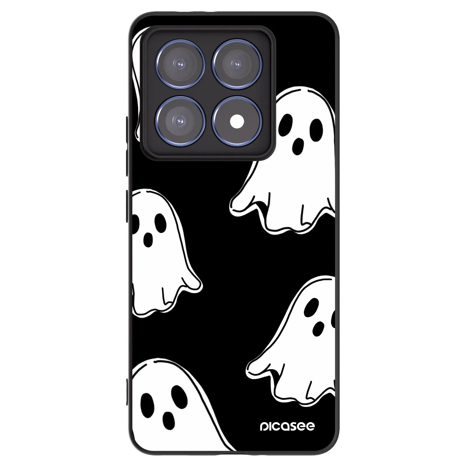 Picasee crna silikonska maskica za Xiaomi 14T Pro - Black ghosts