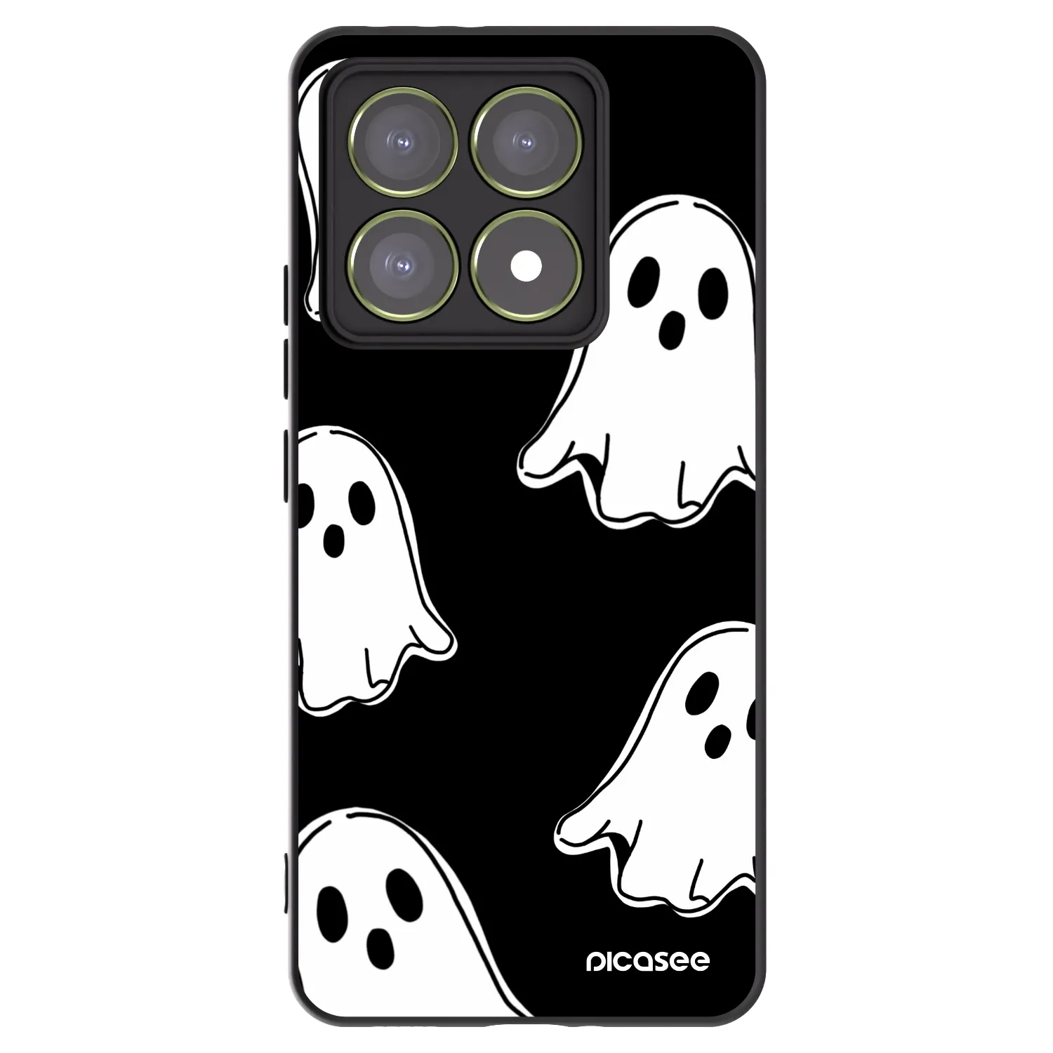 Picasee crna silikonska maskica za Xiaomi 14T - Black ghosts