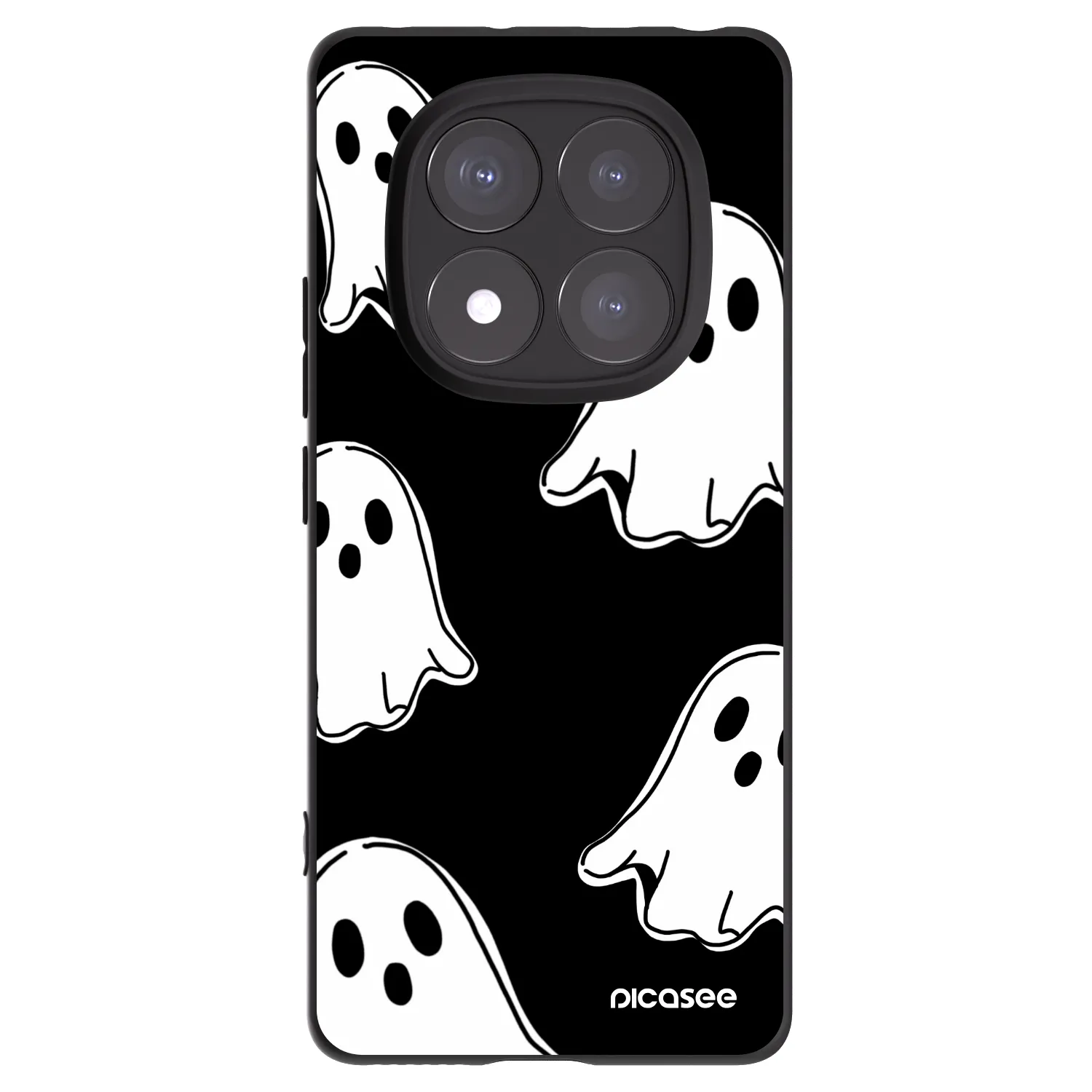 Picasee crna silikonska maskica za Xiaomi Redmi Note 14 Pro 5G - Black ghosts