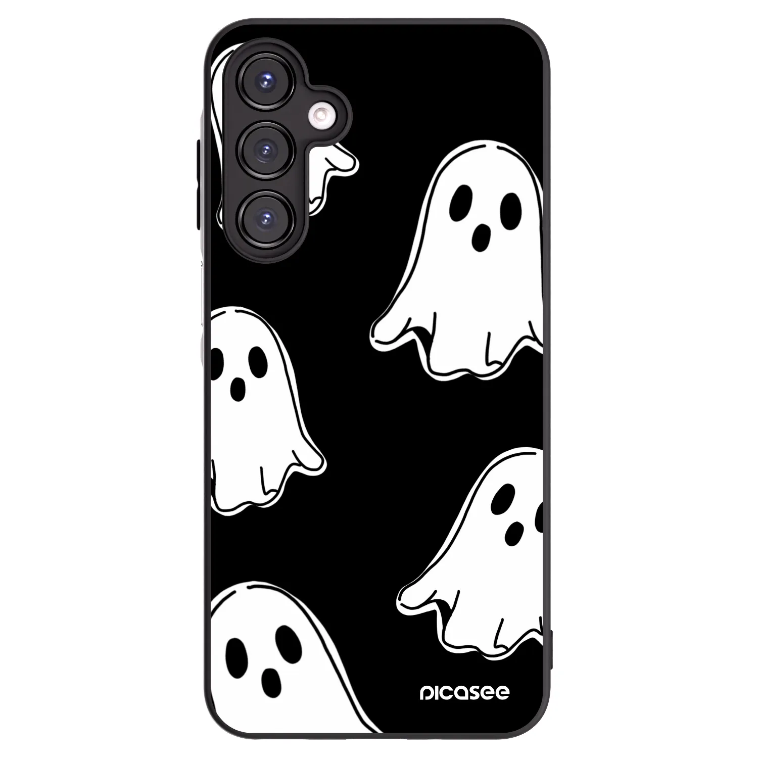 Picasee crna silikonska maskica za Samsung Galaxy A16 5G - Black ghosts