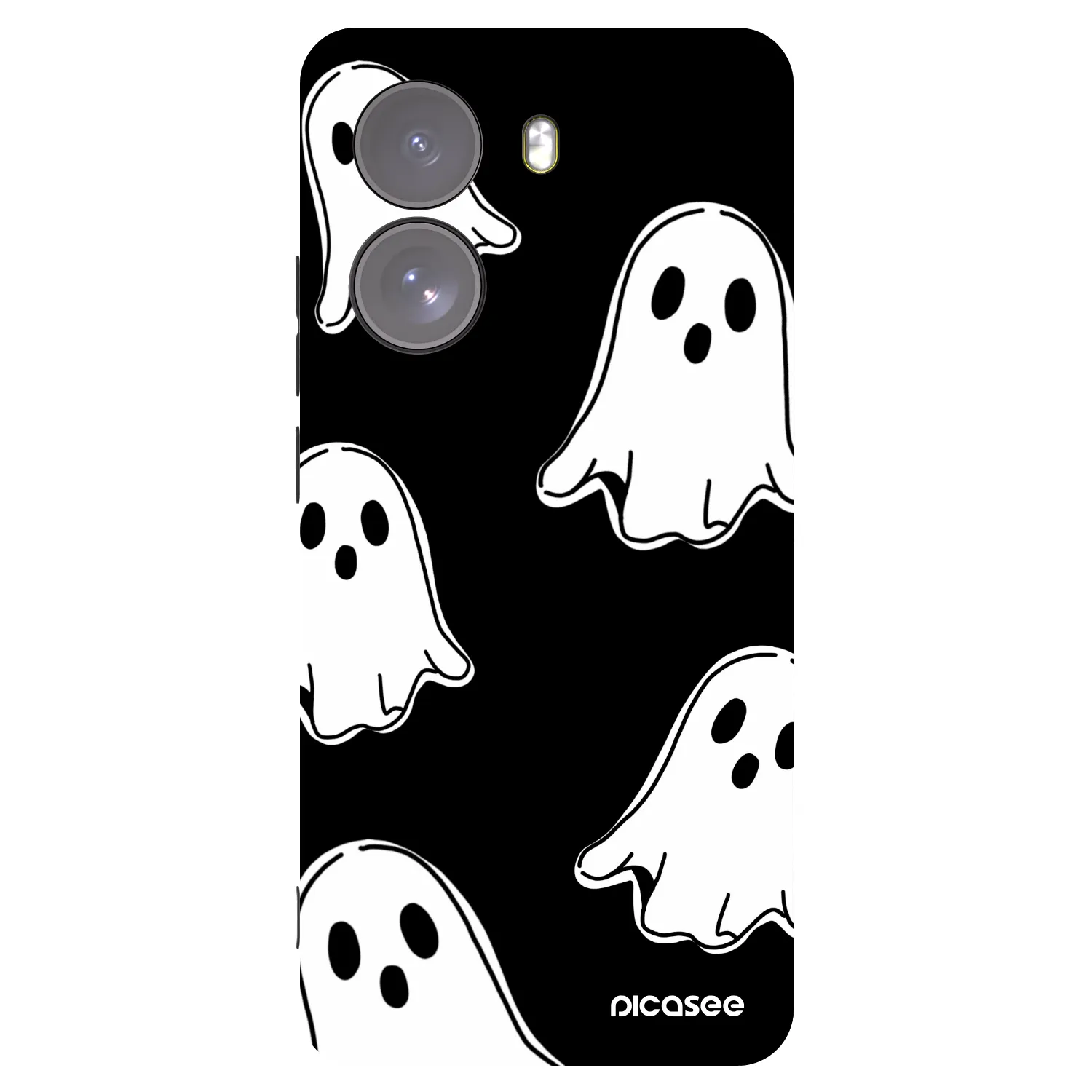 Picasee crna silikonska maskica za Xiaomi Poco X7 - Black ghosts
