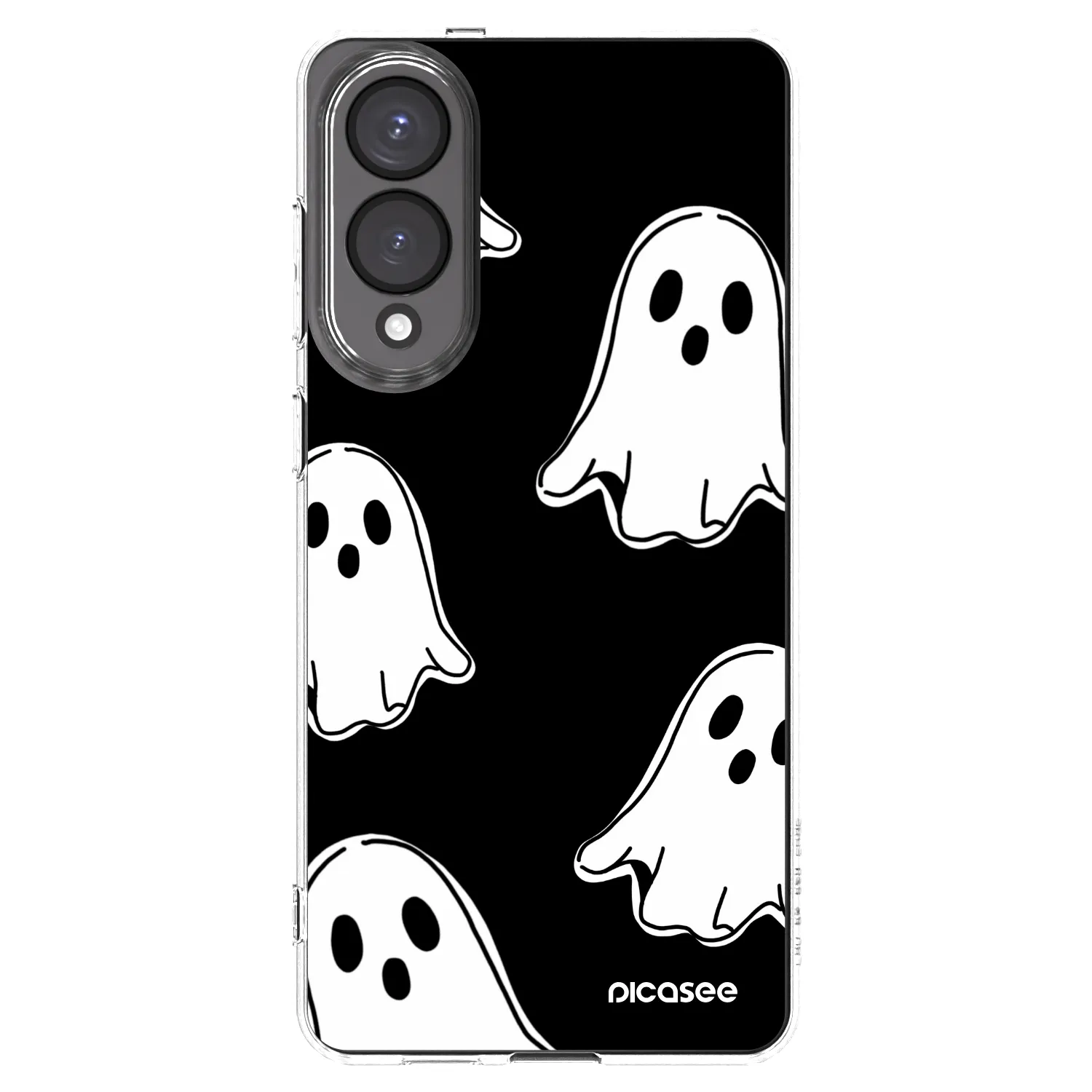 Picasee silikonska prozirna maskica za Samsung Galaxy S25 Edge 5G - Black ghosts