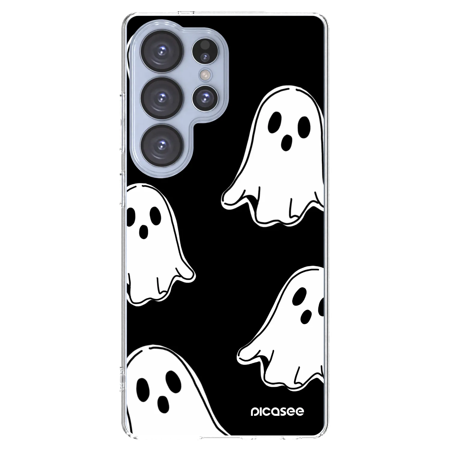 Picasee silikonska prozirna maskica za Samsung Galaxy S25 Ultra 5G - Black ghosts
