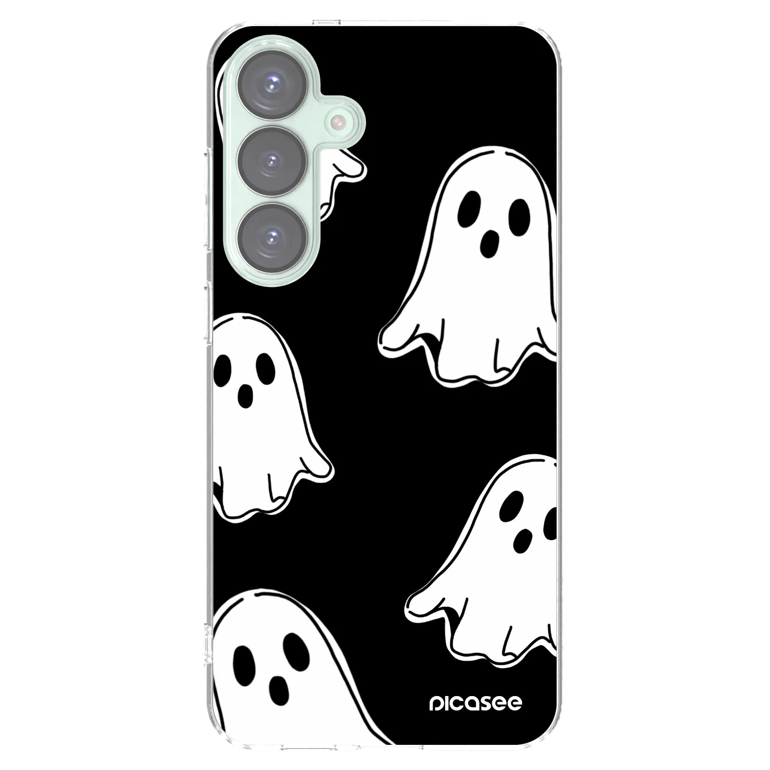 Picasee silikonska prozirna maskica za Samsung Galaxy S25+ 5G - Black ghosts
