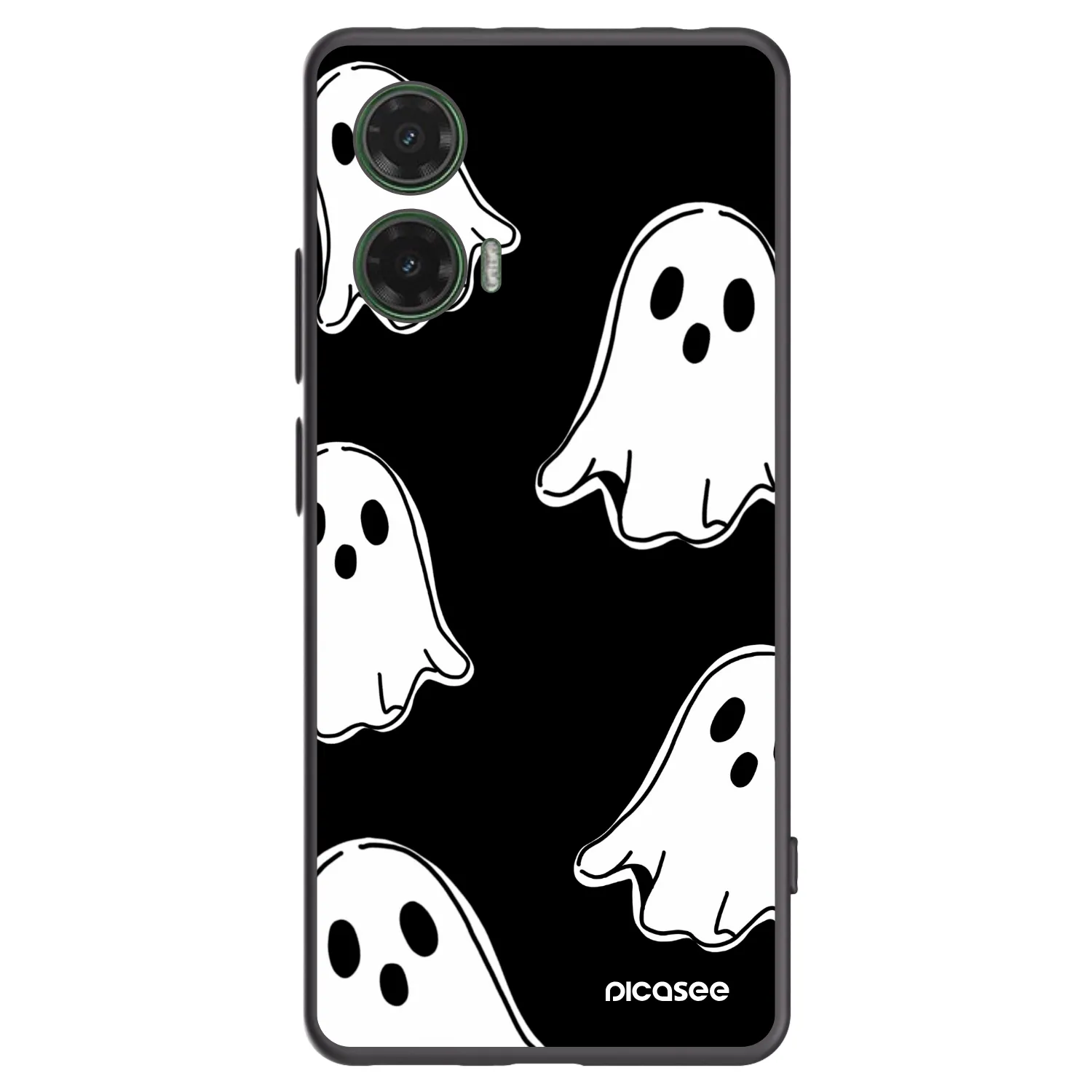 Picasee crna silikonska maskica za Motorola Moto G35 5G - Black ghosts