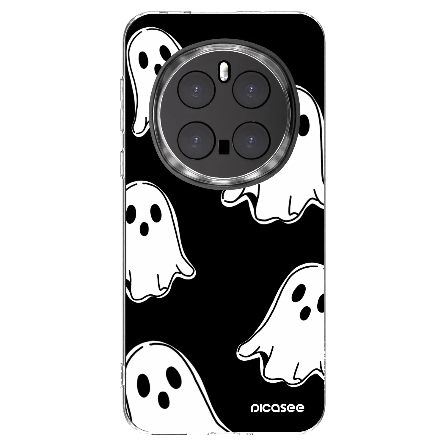 Picasee silikonska prozirna maskica za Honor Magic7 Pro 5G - Black ghosts