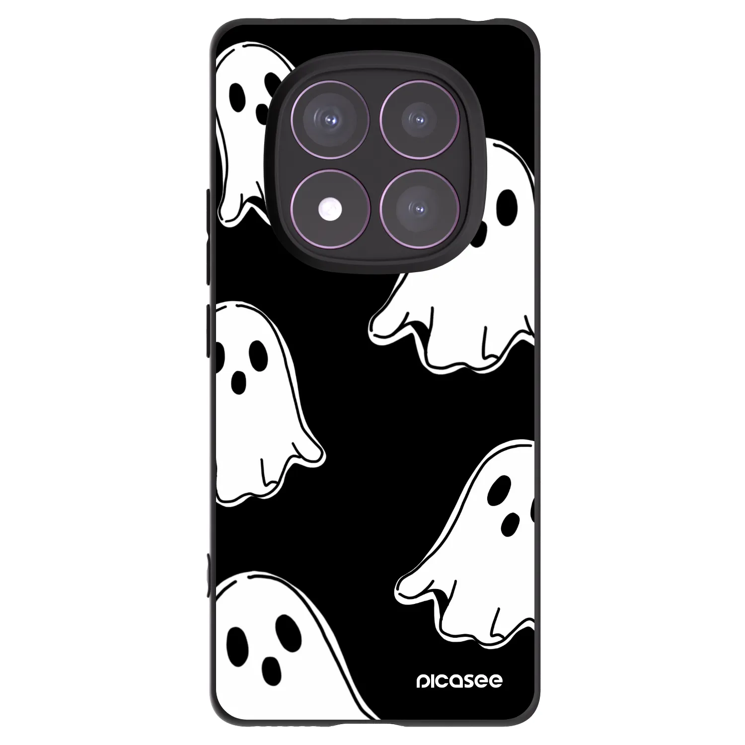 Picasee crna silikonska maskica za Xiaomi Redmi Note 14 Pro 4G - Black ghosts