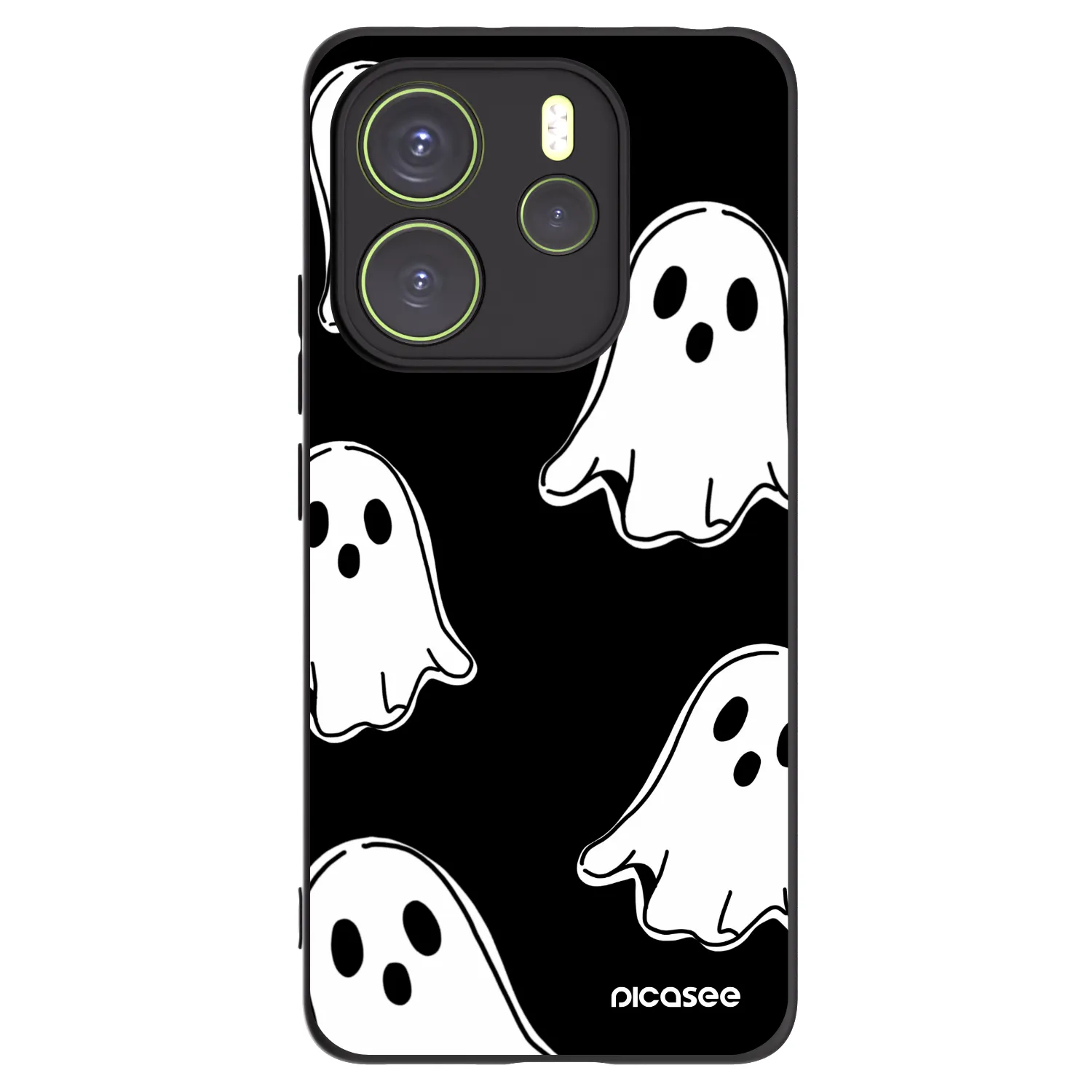 Picasee crna silikonska maskica za Xiaomi Redmi Note 14 4G - Black ghosts