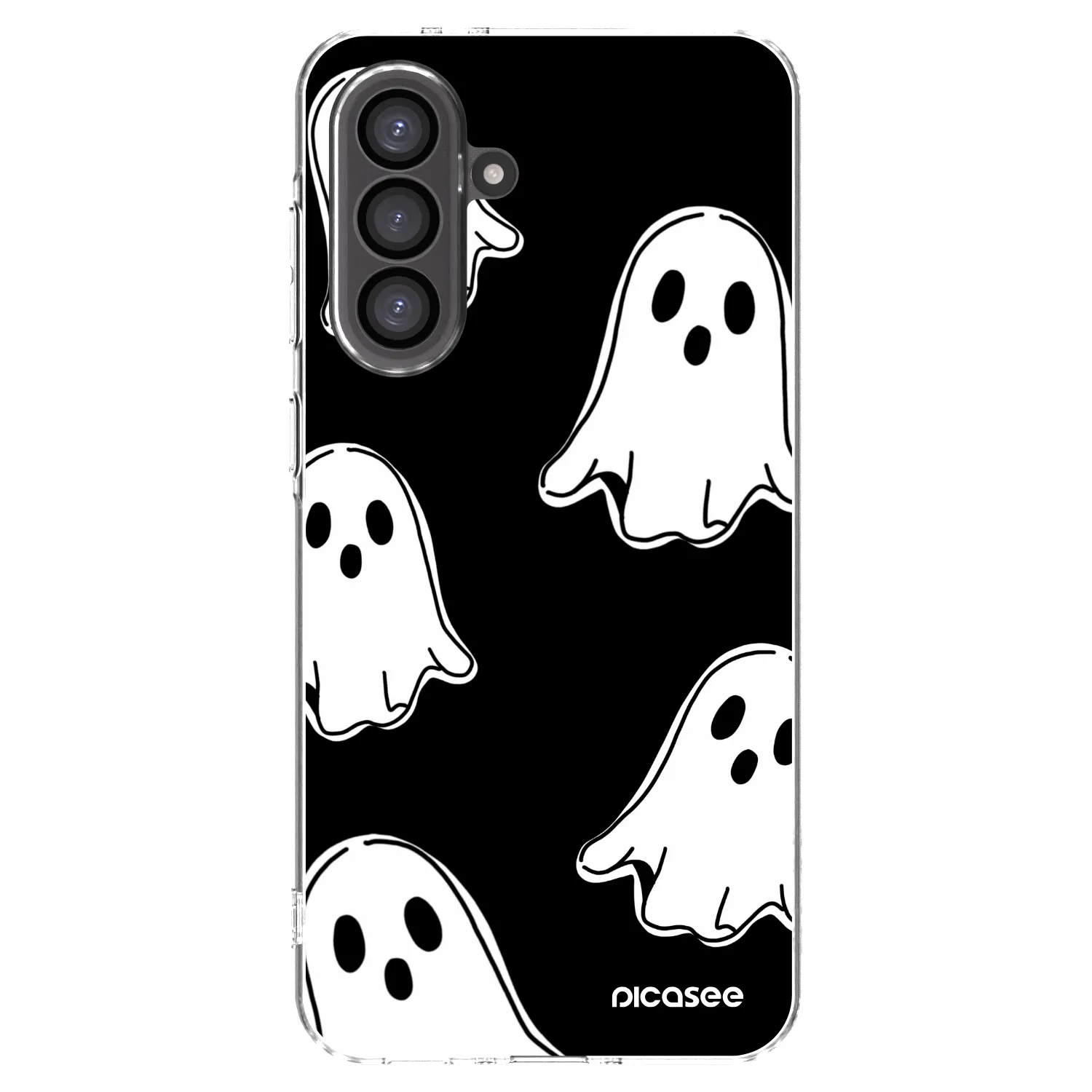 Picasee silikonska prozirna maskica za Samsung Galaxy A56 5G A566B - Black ghosts