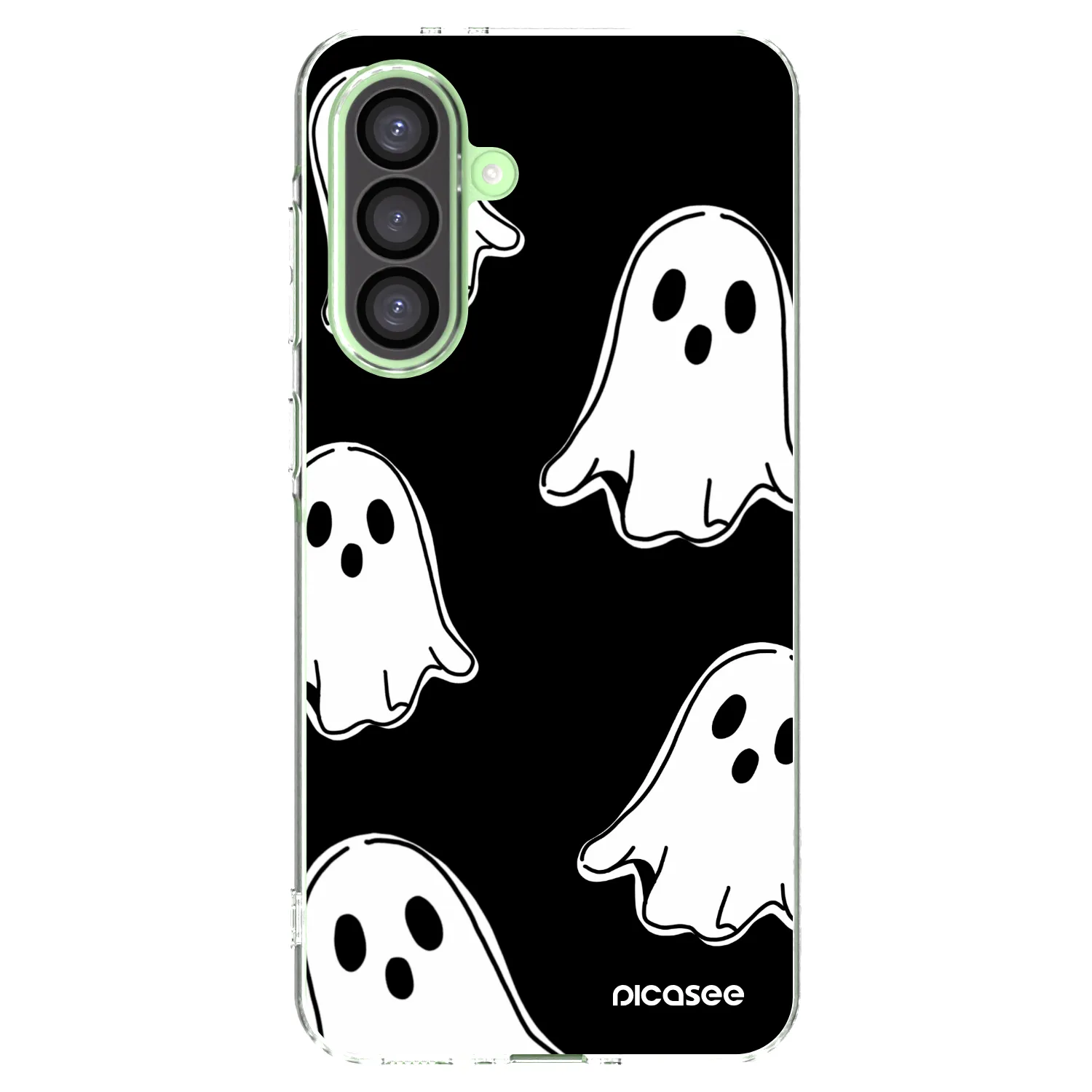 Picasee silikonska prozirna maskica za Samsung Galaxy A26 5G A266B - Black ghosts