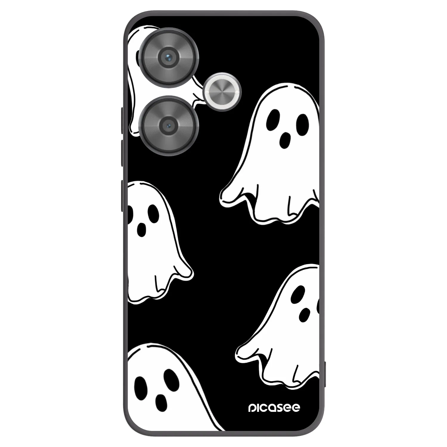 Picasee crna silikonska maskica za Xiaomi Poco F6 - Black ghosts