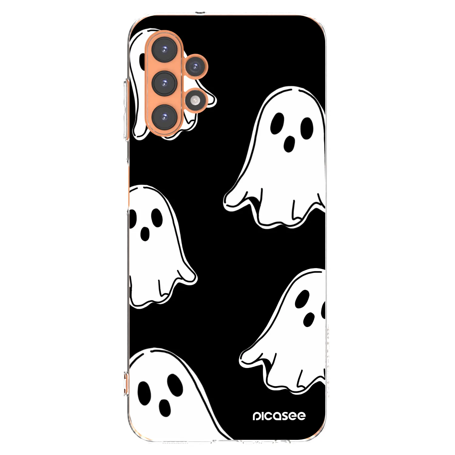 Picasee silikonska prozirna maskica za Samsung Galaxy A13 5G - Black ghosts