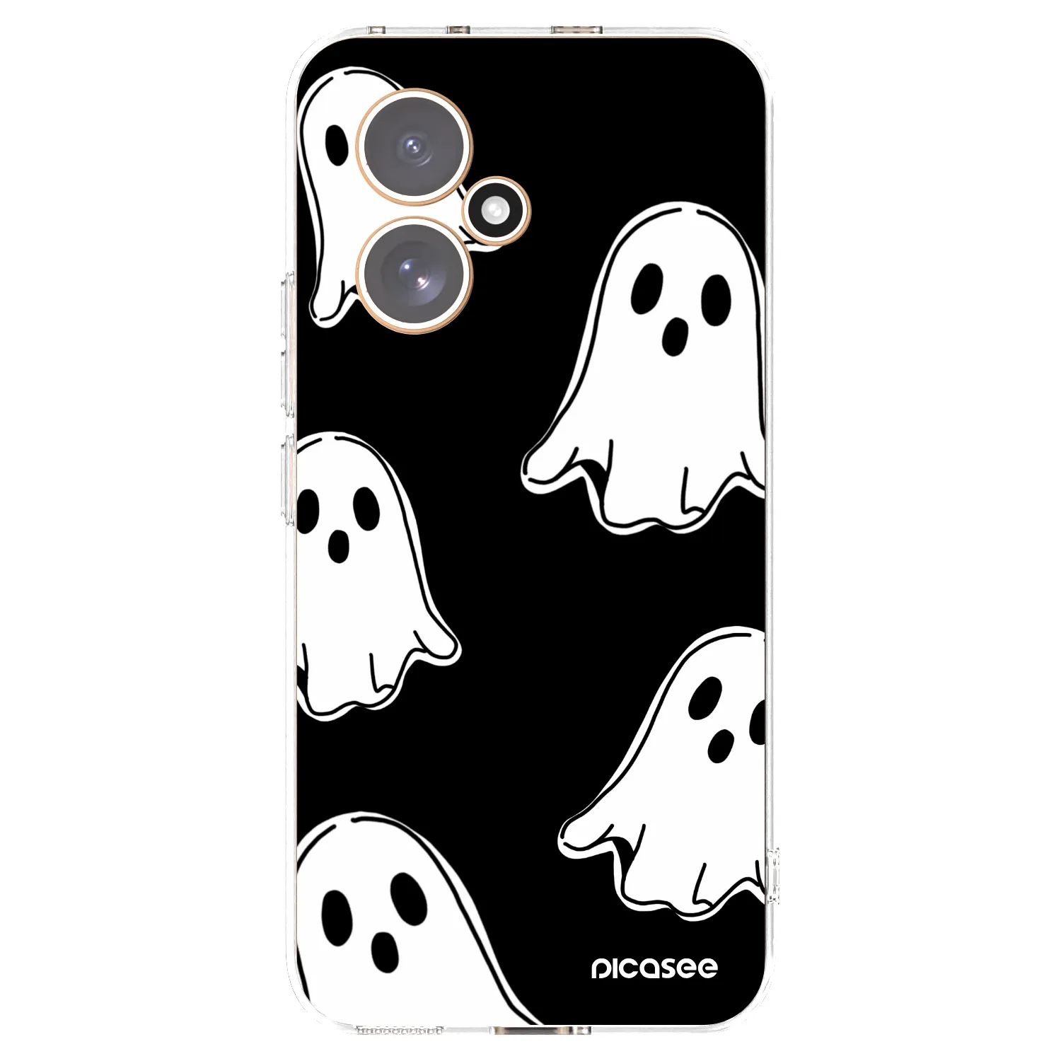 Picasee silikonska prozirna maskica za Honor 400 5G - Black ghosts