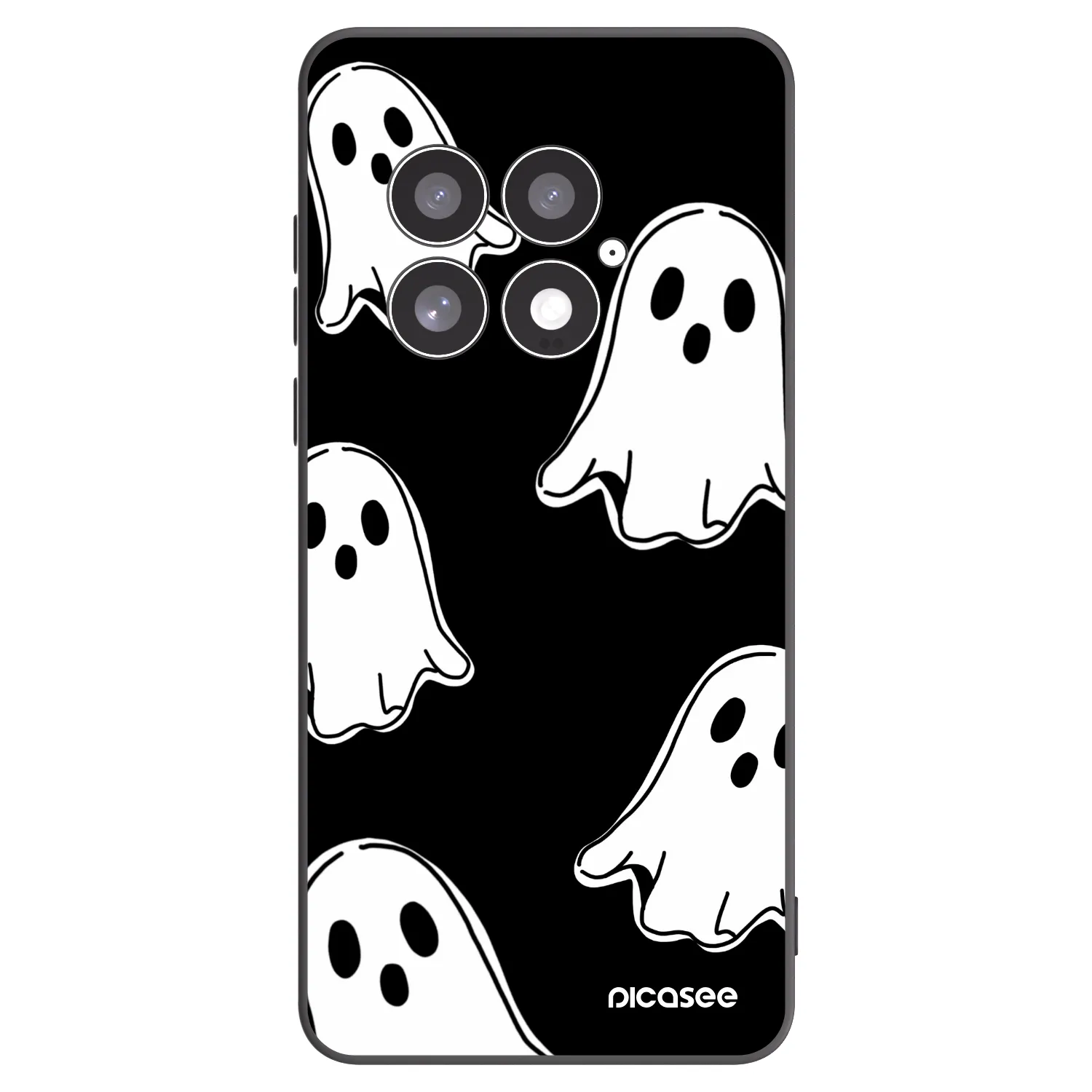 Picasee crna silikonska maskica za OnePlus 13 5G - Black ghosts