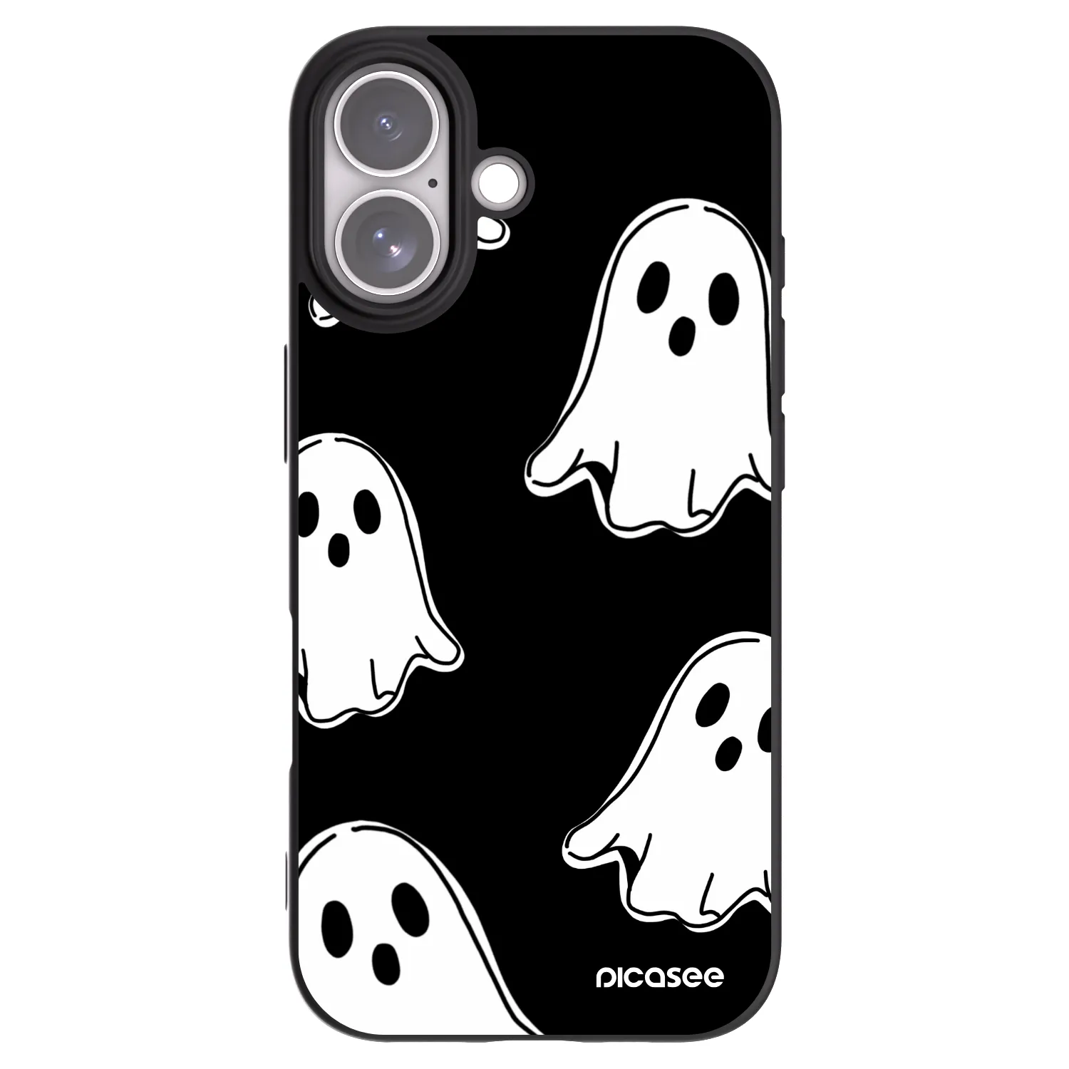 Picasee crna silikonska maskica za Apple iPhone 17 - Black ghosts