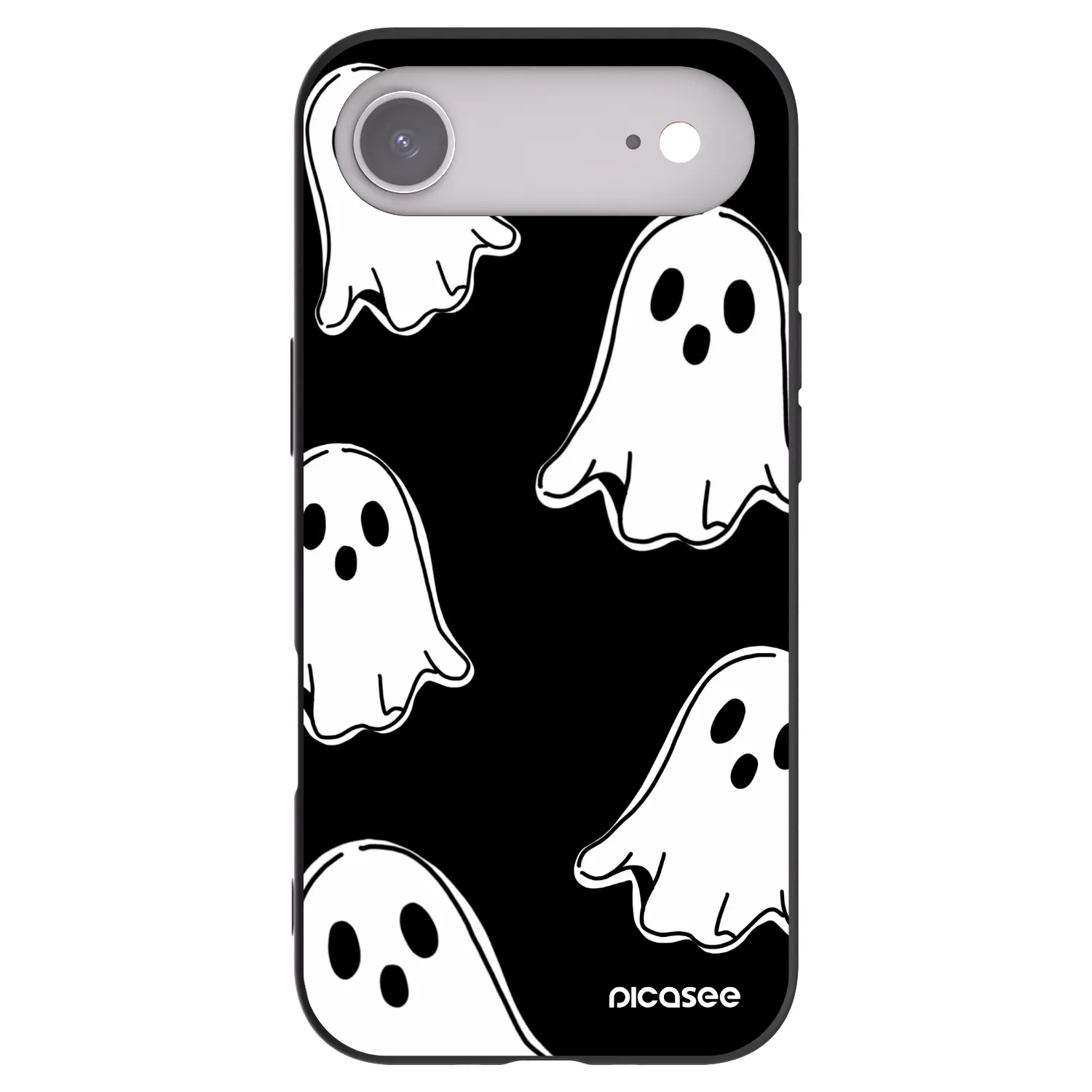 Picasee crna silikonska maskica za Apple iPhone Air - Black ghosts