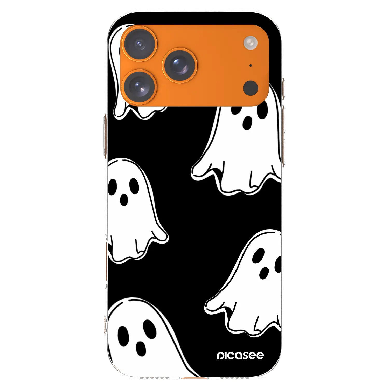 Picasee silikonska prozirna maskica za Apple iPhone 17 Pro Max - Black ghosts
