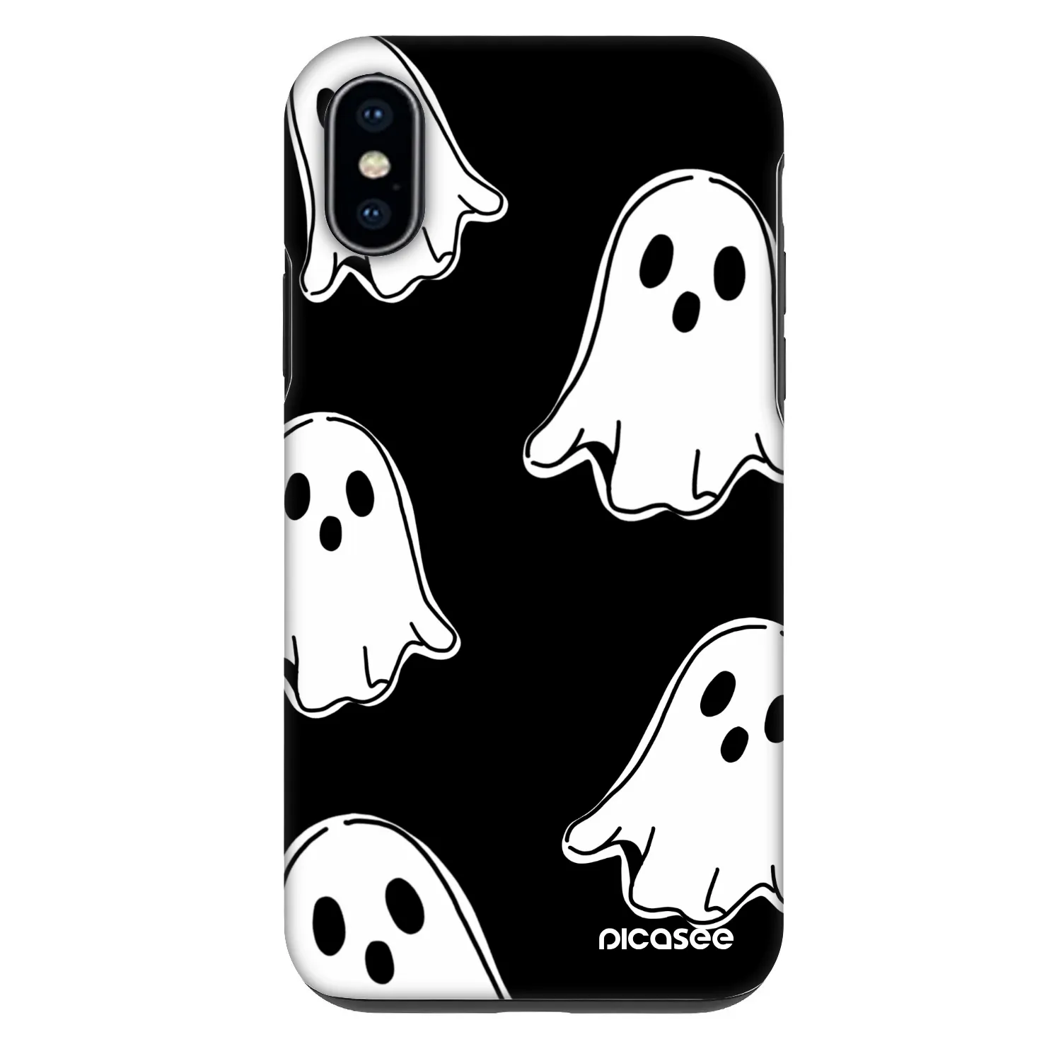 Picasee Fashion Case za Apple iPhone X/XS - Black ghosts