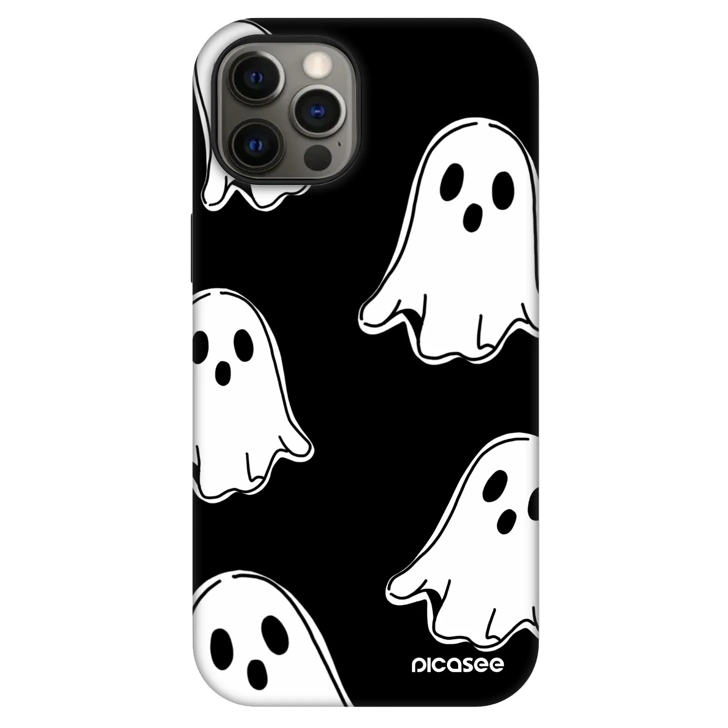 Picasee Fashion Case MagSafe za Apple iPhone 12 Pro - Black ghosts