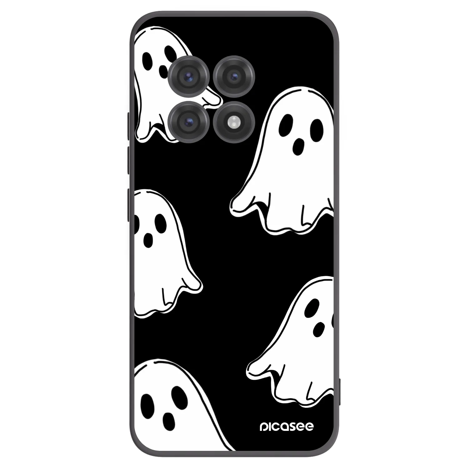 Picasee crna silikonska maskica za OnePlus 13R 5G - Black ghosts