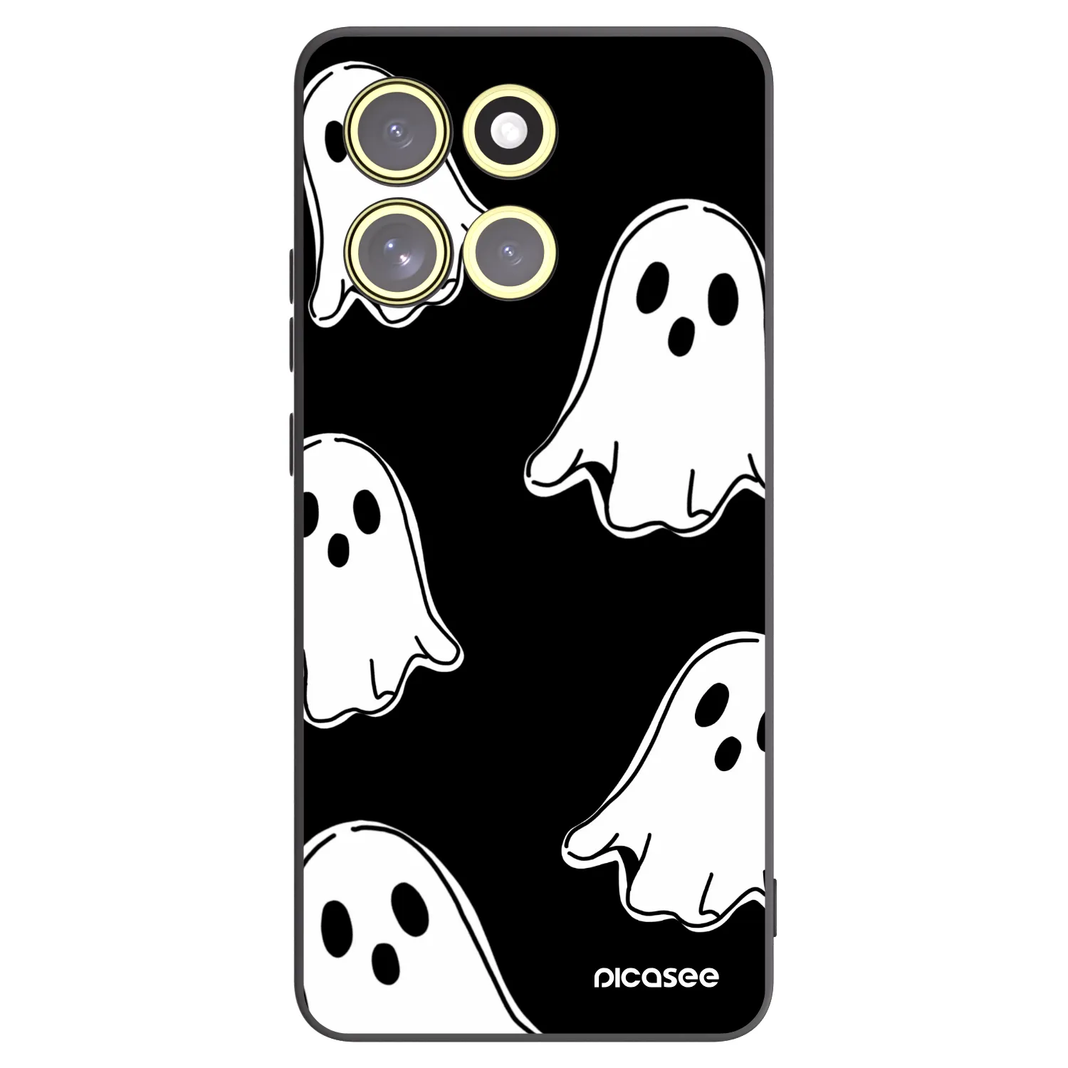 Picasee crna silikonska maskica za Motorola Moto G86 5G - Black ghosts