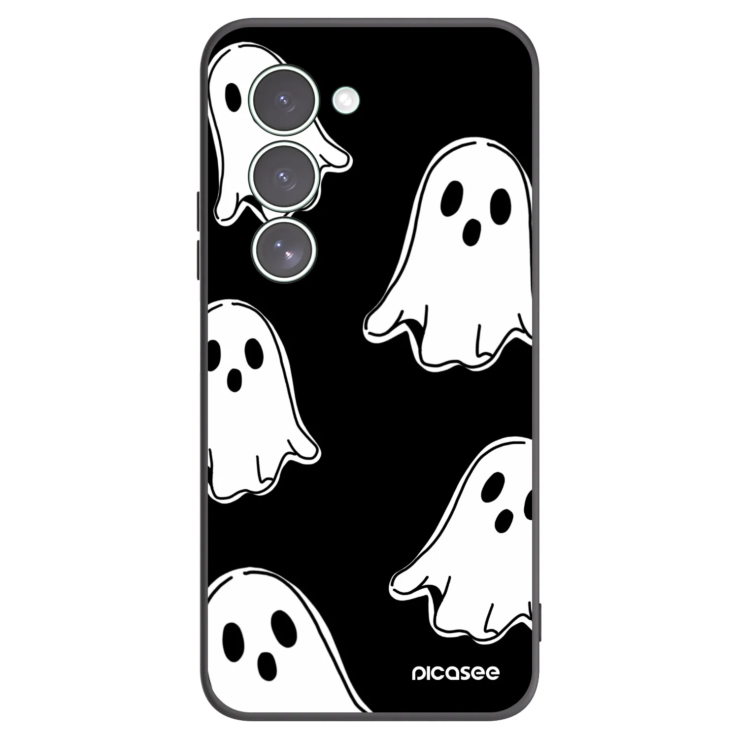 Picasee crna silikonska maskica za Xiaomi Redmi 15 5G - Black ghosts