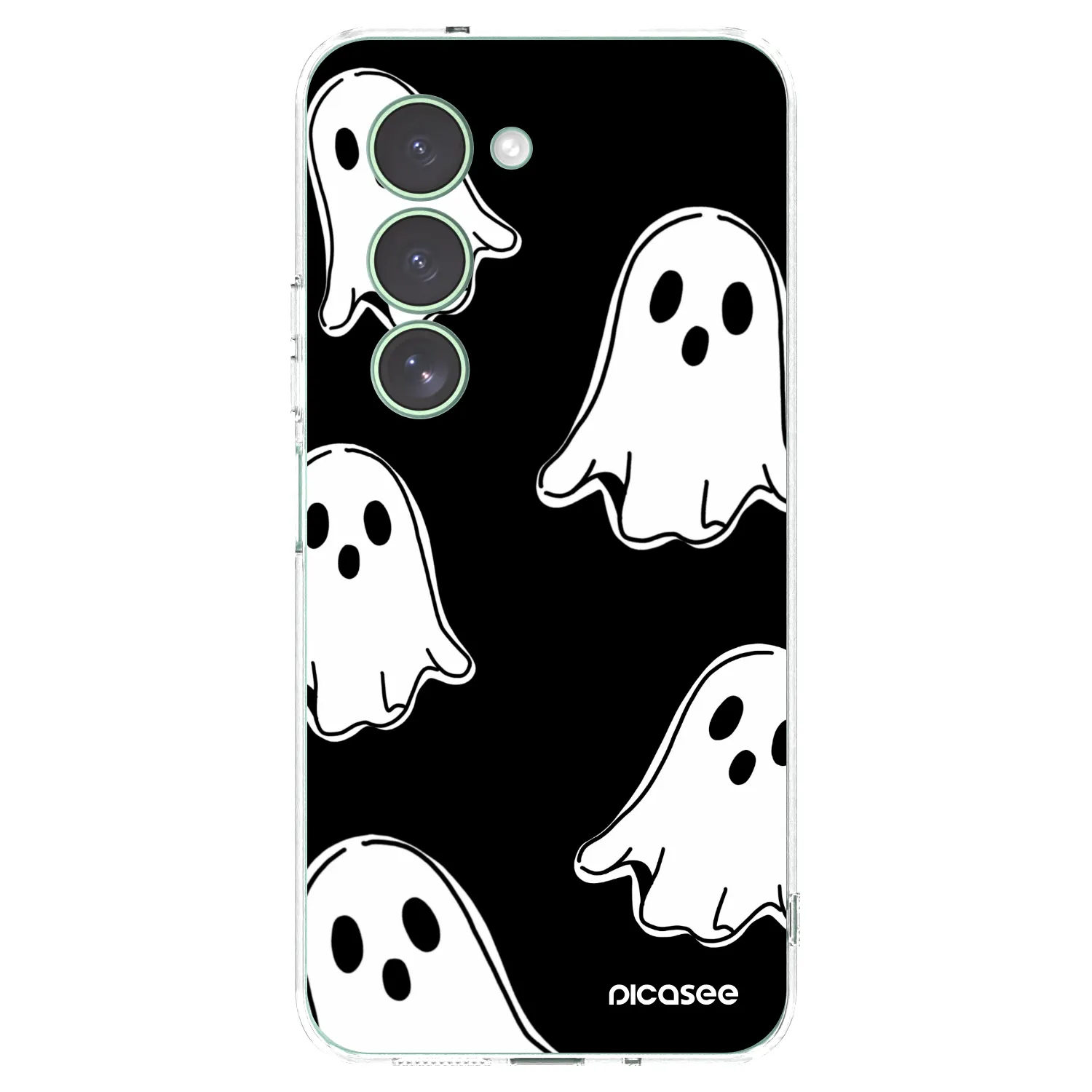 Picasee silikonska prozirna maskica za Xiaomi Redmi 15 5G - Black ghosts