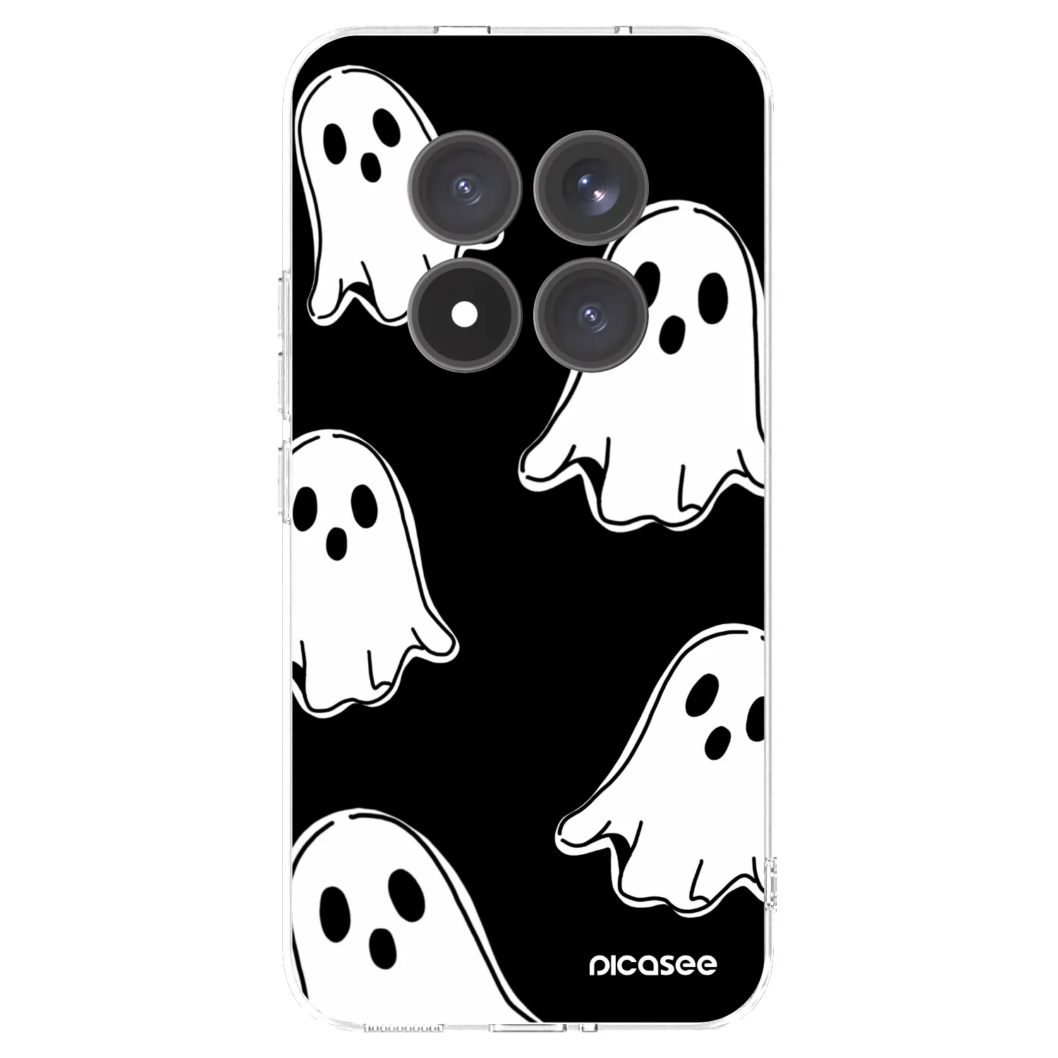 Picasee silikonska prozirna maskica za Xiaomi Redmi Note 15 Pro+ - Black ghosts
