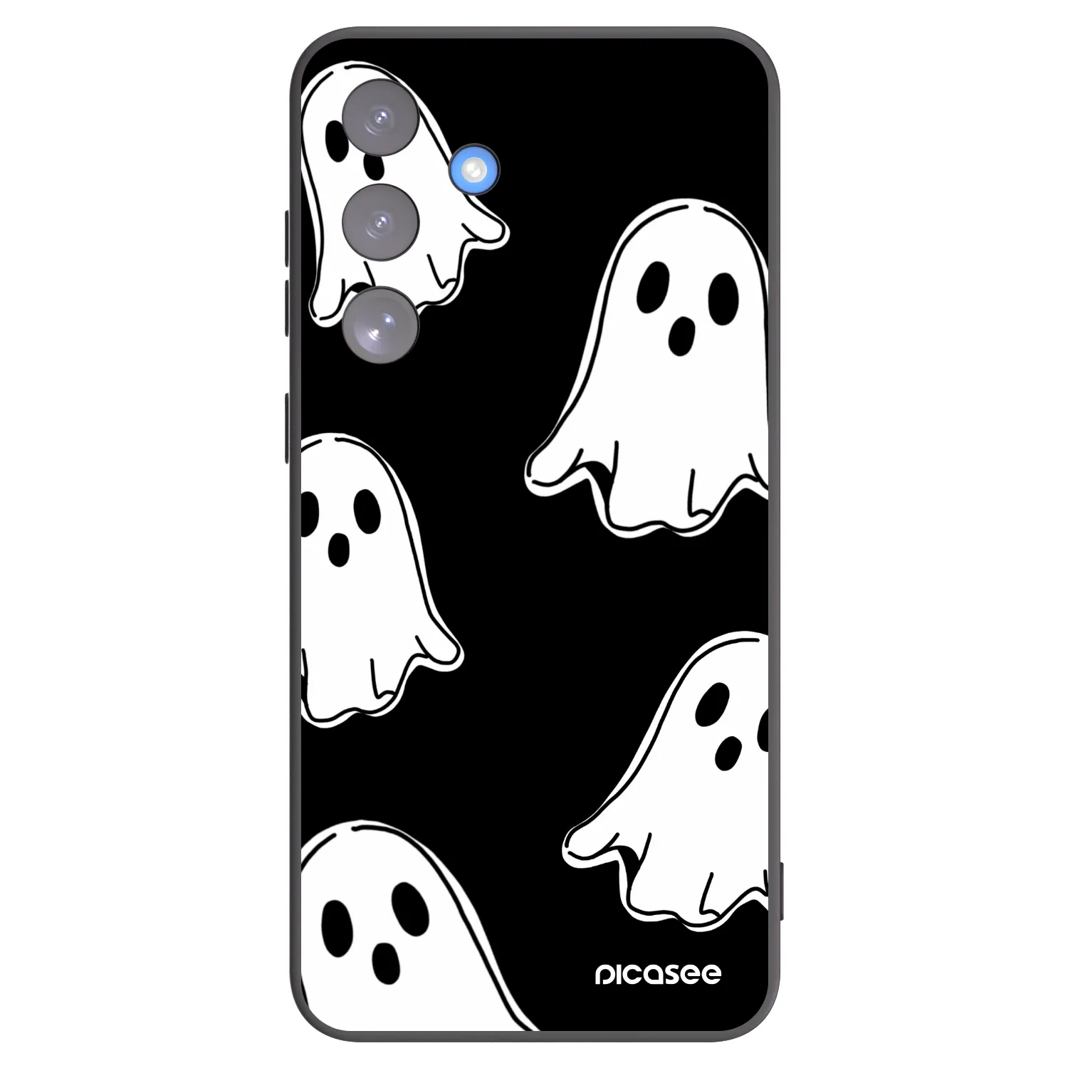 Picasee crna silikonska maskica za Samsung Galaxy S25 FE 5G - Black ghosts