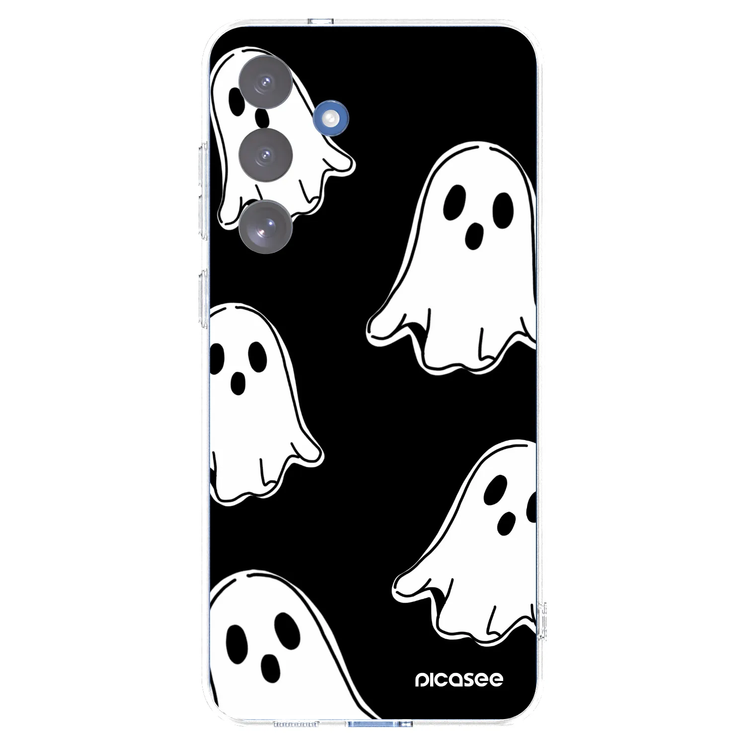 Picasee silikonska prozirna maskica za Samsung Galaxy S25 FE 5G - Black ghosts