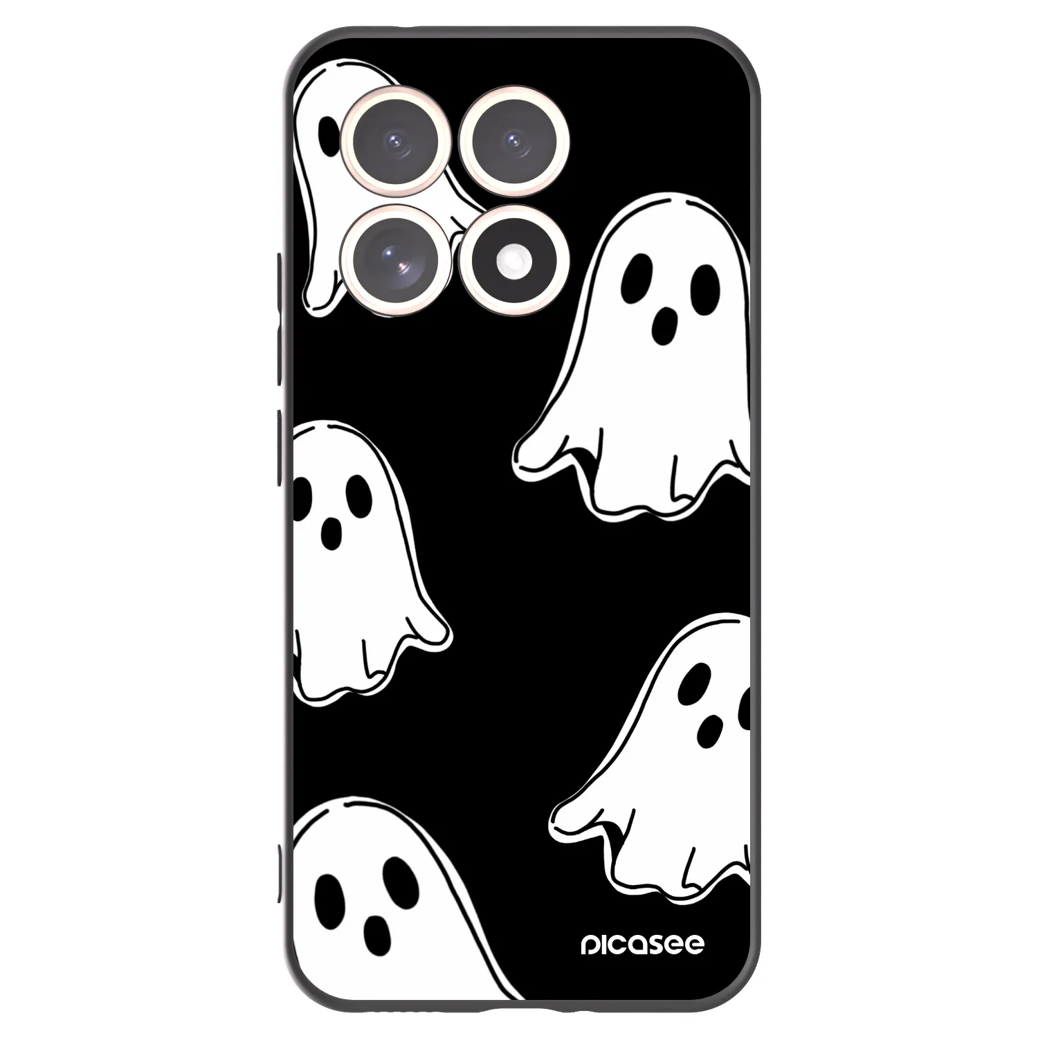 Picasee crna silikonska maskica za Xiaomi 15T - Black ghosts